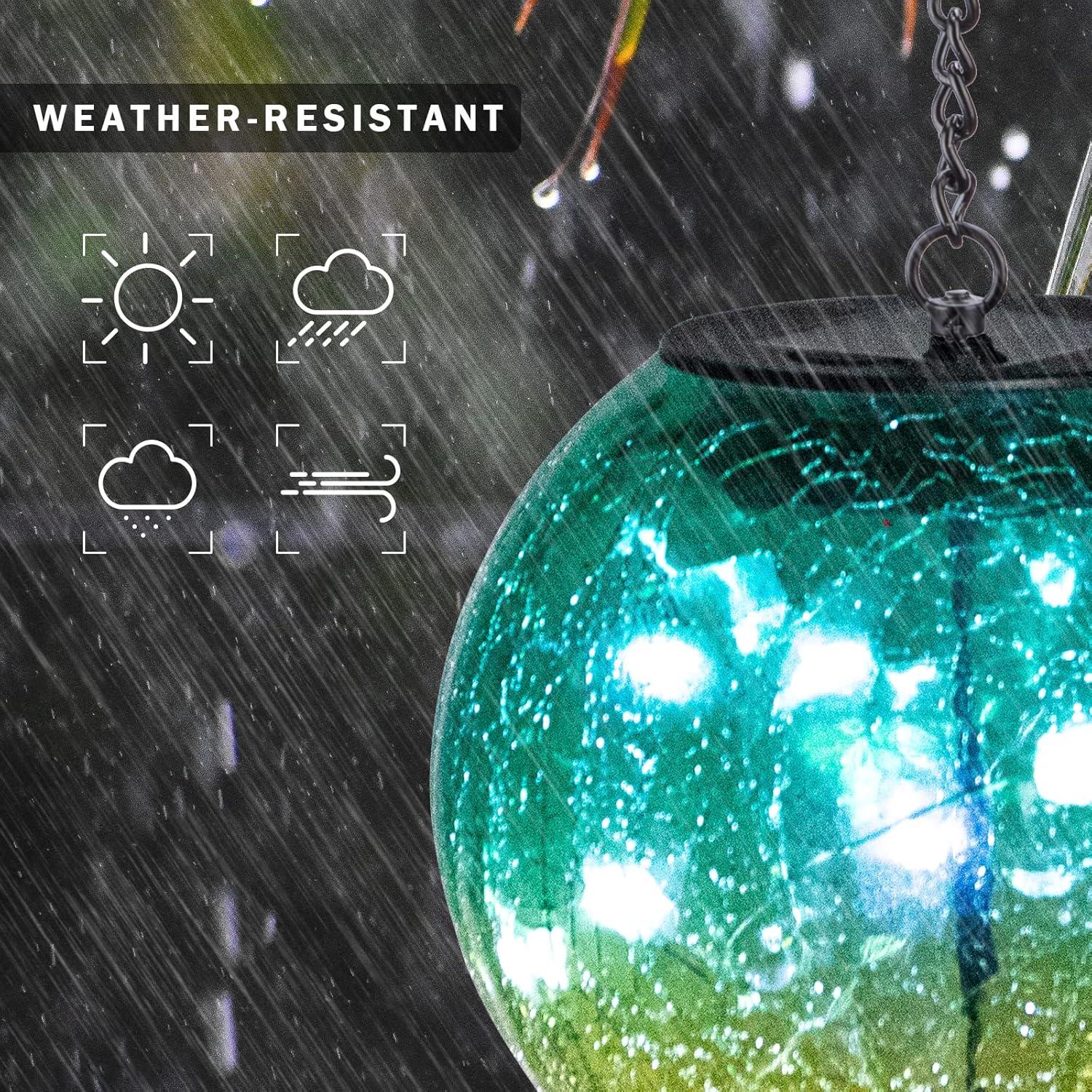 Luces Solares Colgantes Wonder Solar LED Vidrio Roto 39cm