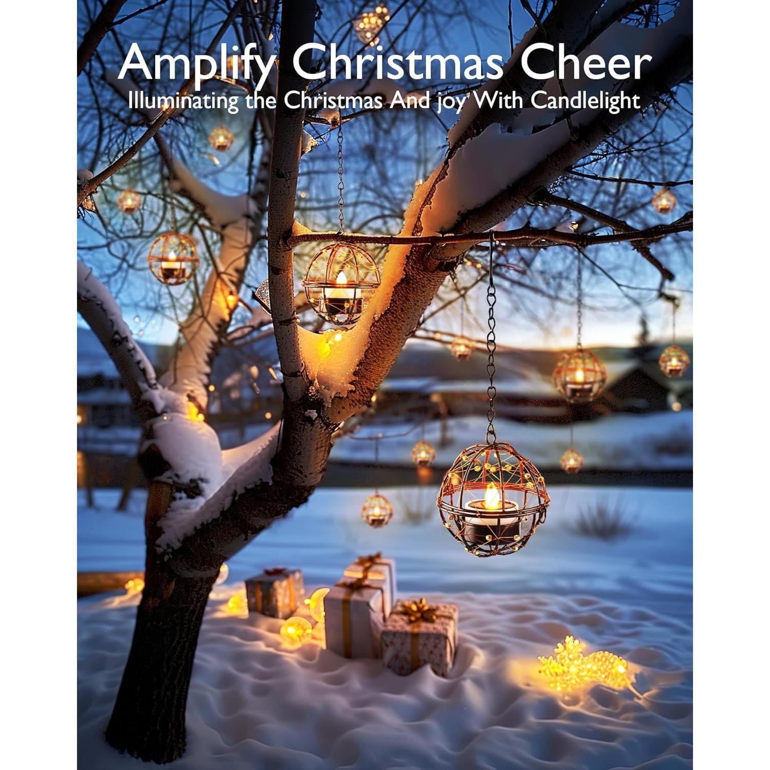 Linternas colgantes solares Homemory IP44 para exteriores - Paquete de 4