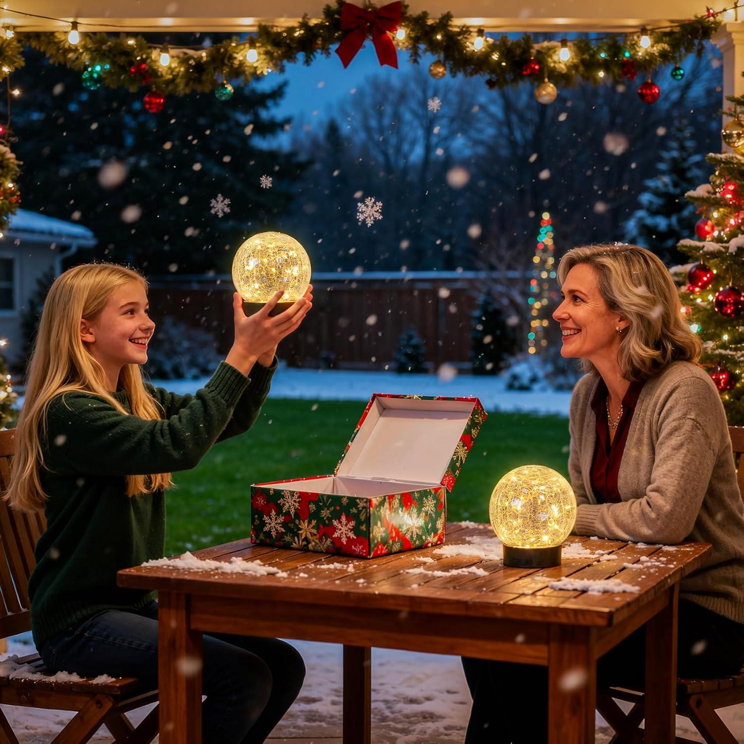 Luces de Globo Solar Beautyard 10 cm 30LED Carga USB Paquete de 4