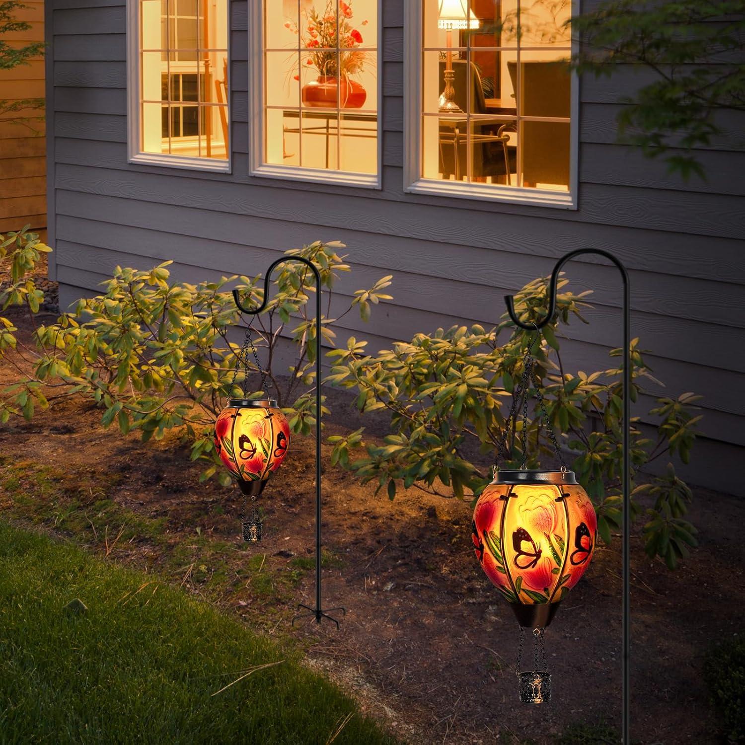 Linterna Solar Globo Aerostático Dreamskip Mariposa Amarilla 45cm