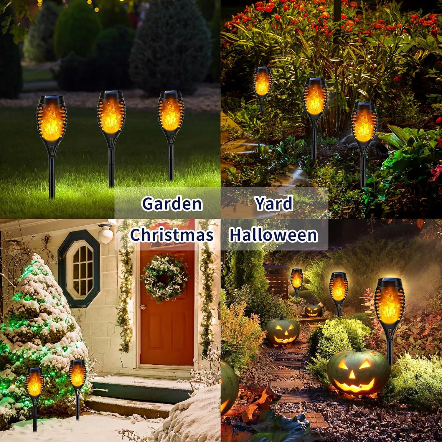 Luces Solares de Antorcha Swingers, 8 Unidades Amarillo IP65