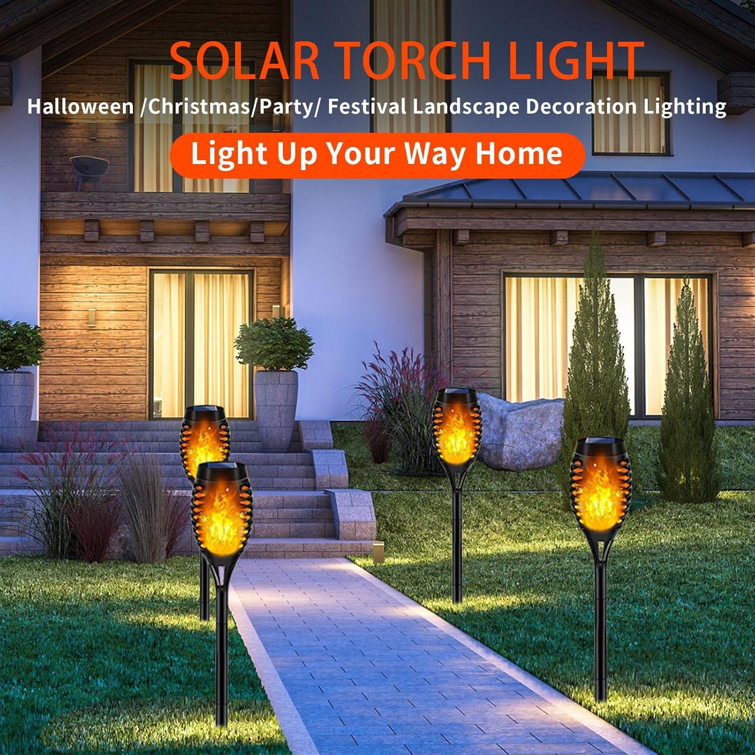 Luces Solares de Antorcha Swingers, 8 Unidades Amarillo IP65
