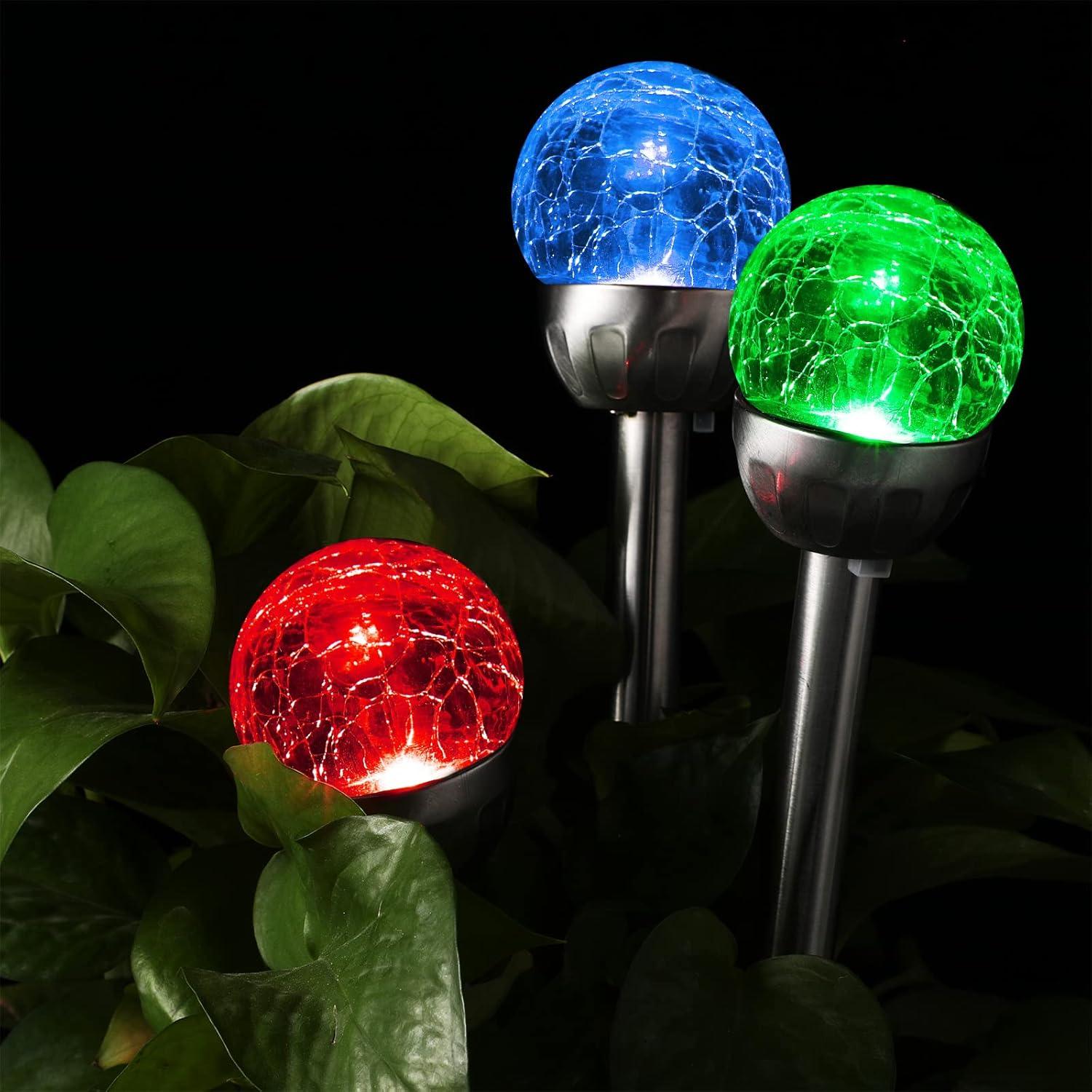 Luces Solares Decorativas BBTO 12 Pcs LED Multicolor Jardín
