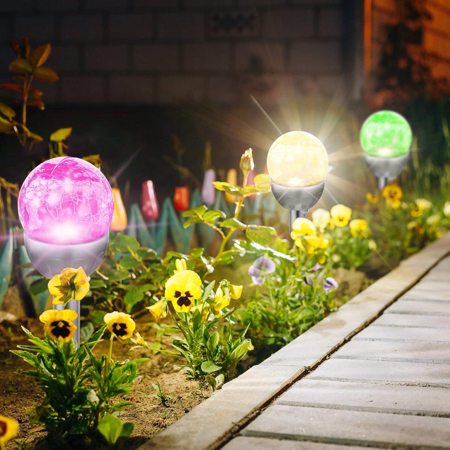 Luces Solares Decorativas BBTO 12 Pcs LED Multicolor Jardín