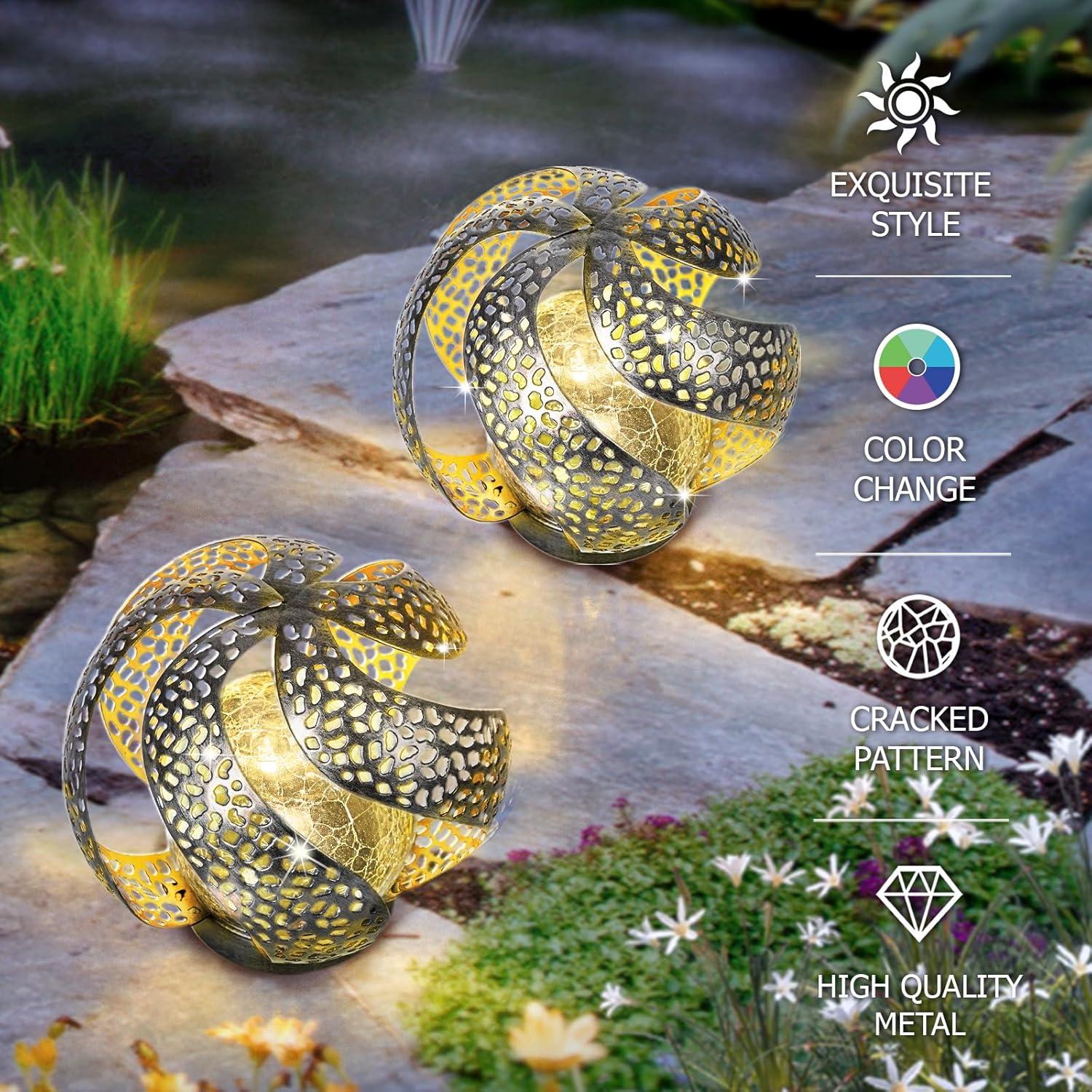 Luces Solares Decorativas SUCUY, Estilo Vintage, Plata