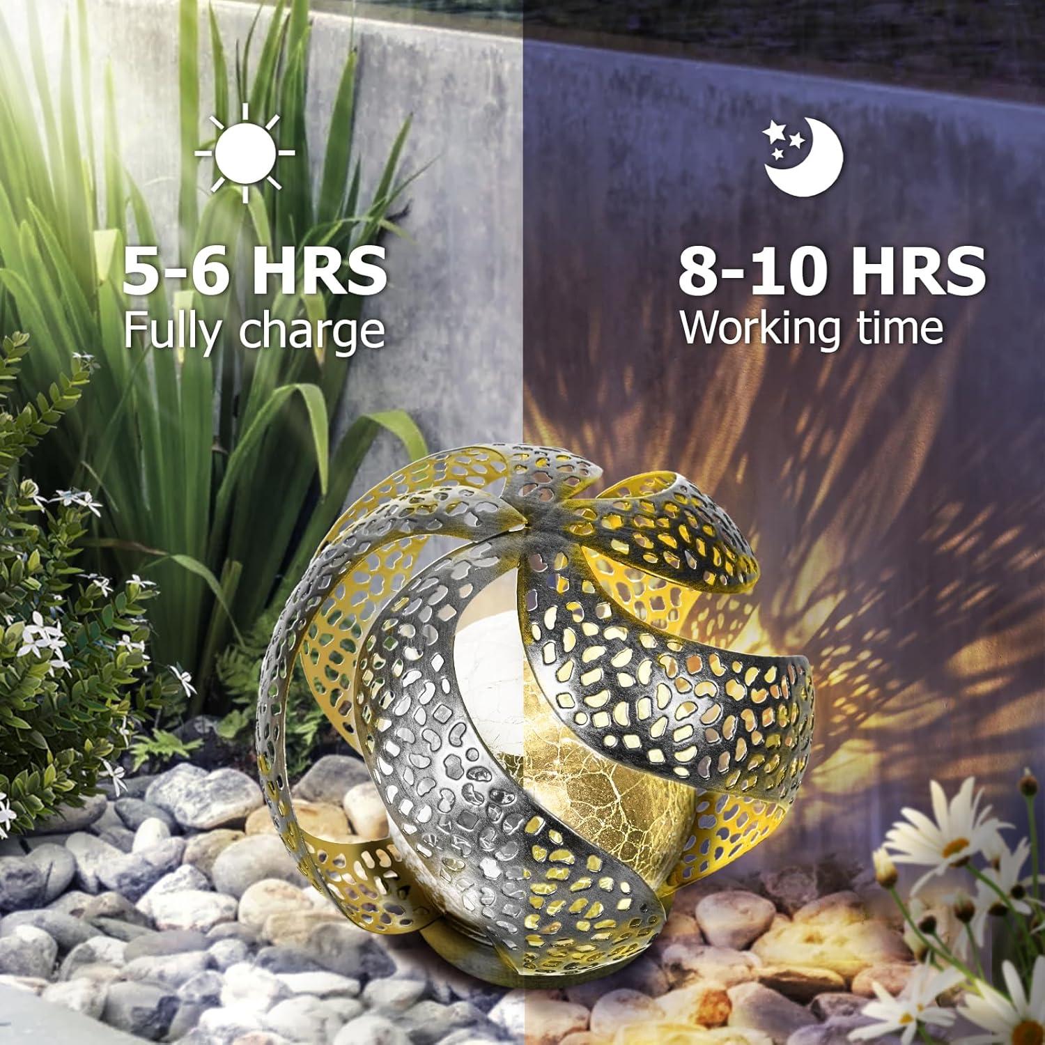 Luces Solares Decorativas SUCUY, Estilo Vintage, Plata