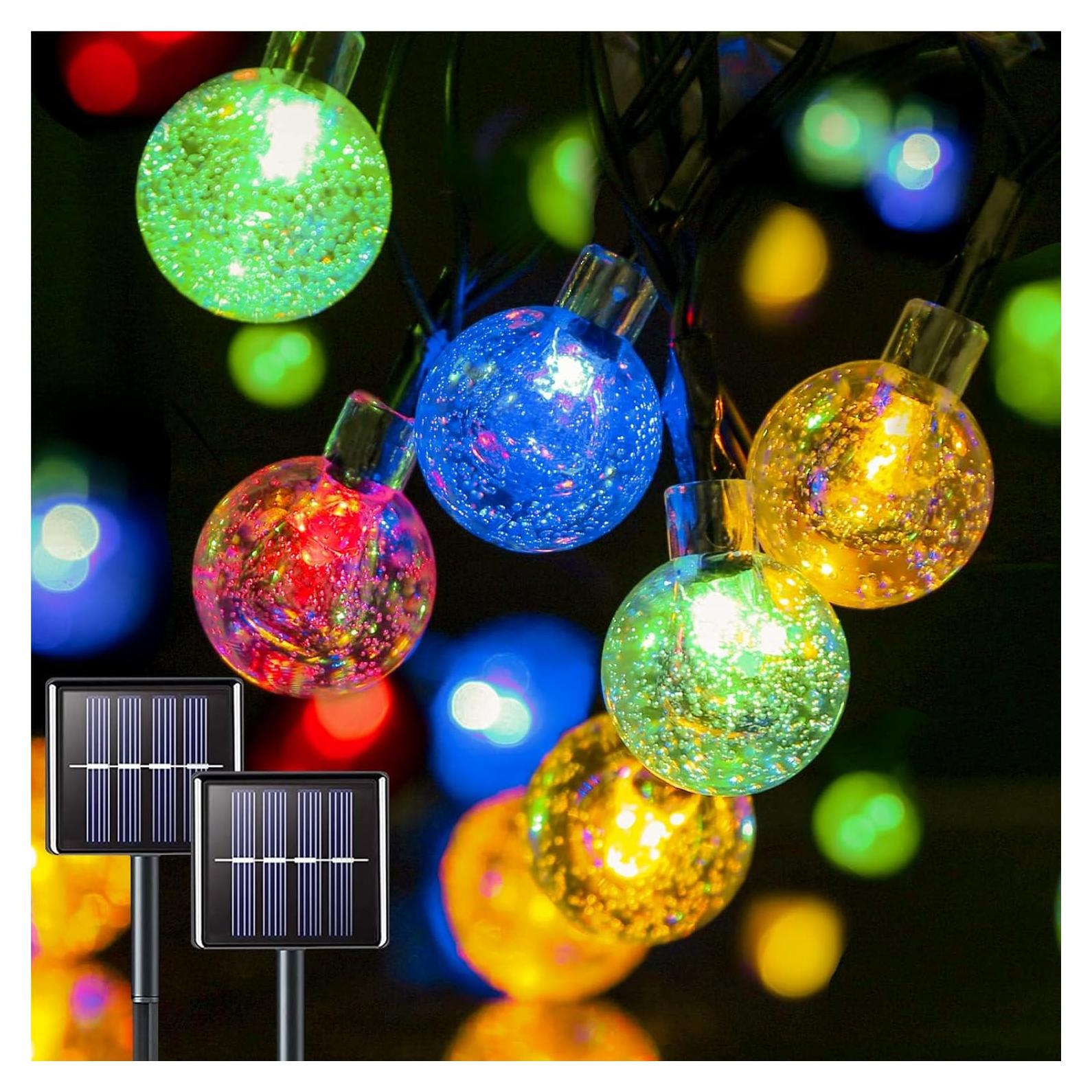 Luces Solares SUDDUS 2 Paquetes 60 LED Multicolores IP67