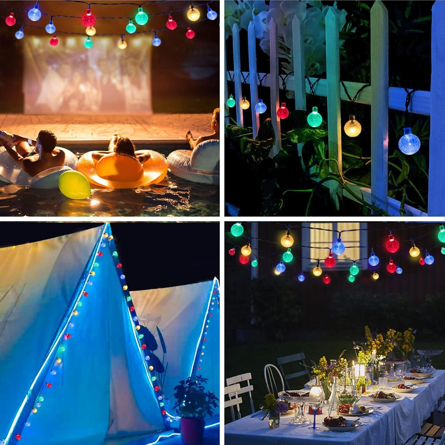 Luces Solares SUDDUS 2 Paquetes 60 LED Multicolores IP67