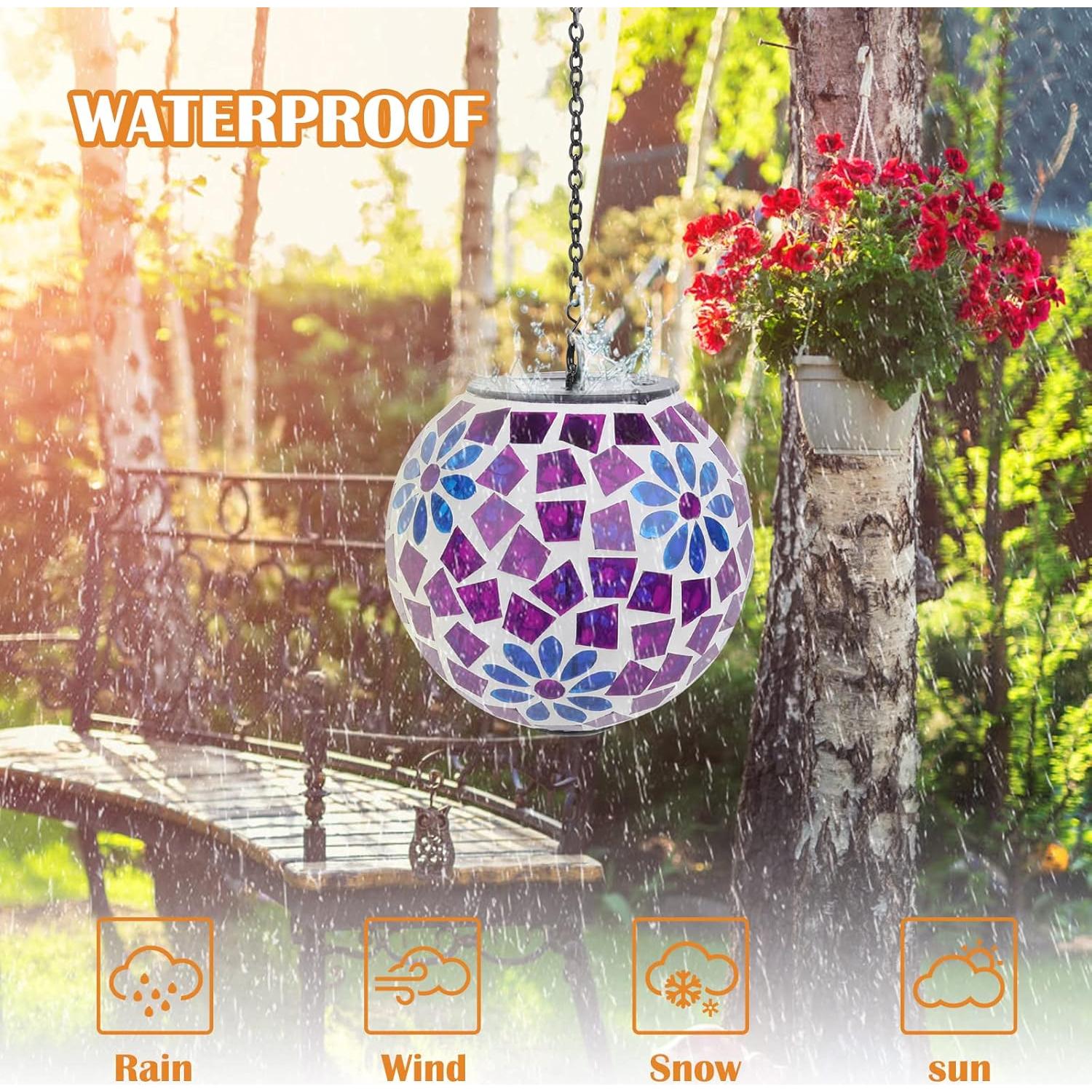 Linterna Colgante Solar Wonder Solar, Vidrio Impermeable, 10 LED