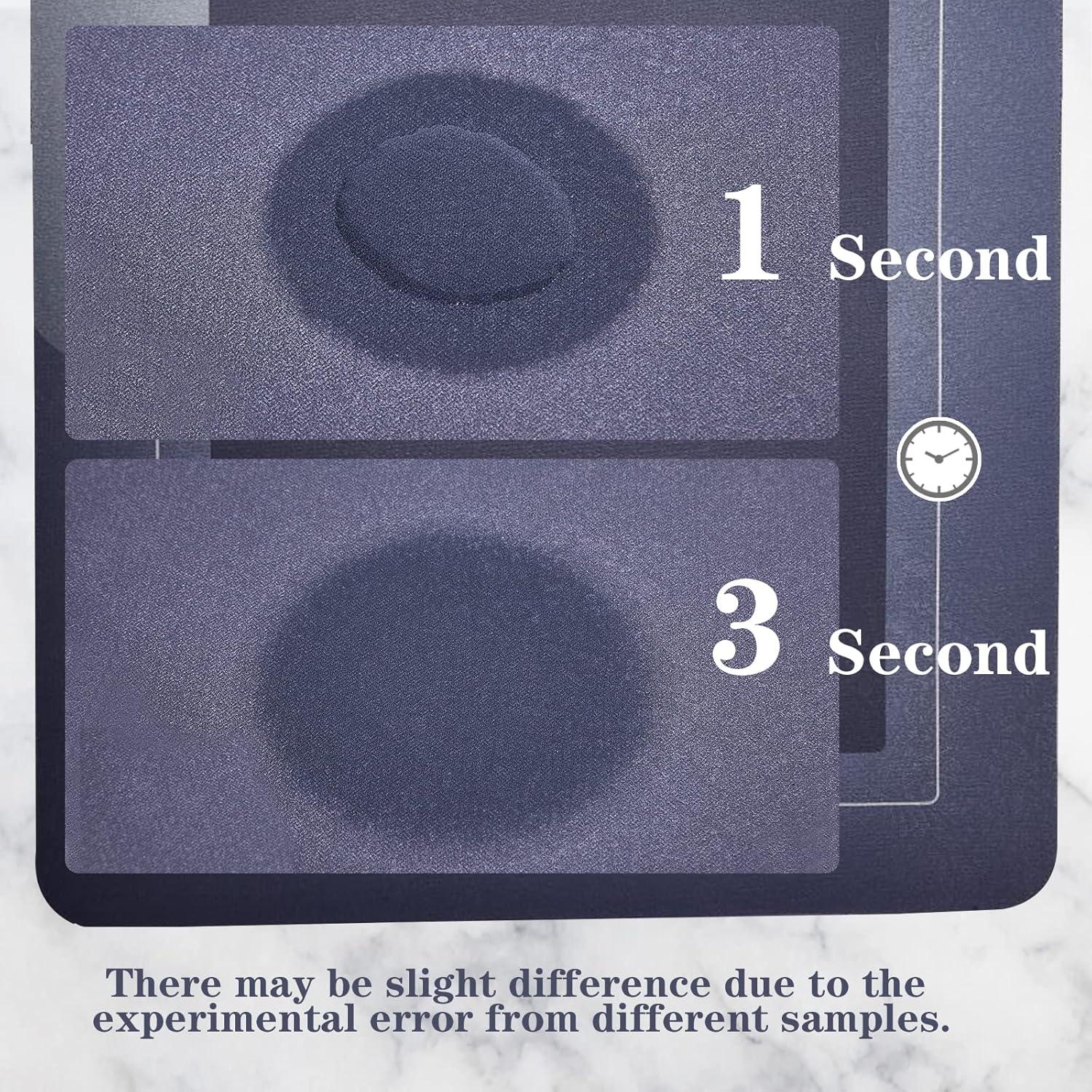 Alfombra de baño TOKLYUIE 40x60cm antideslizante gris oscuro