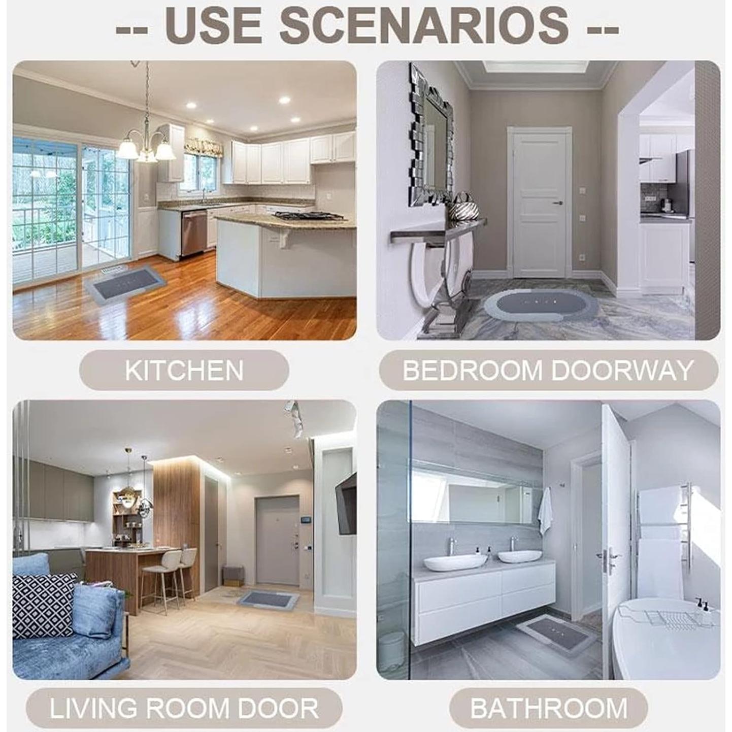 Alfombra de baño TOKLYUIE 40x60cm antideslizante gris oscuro