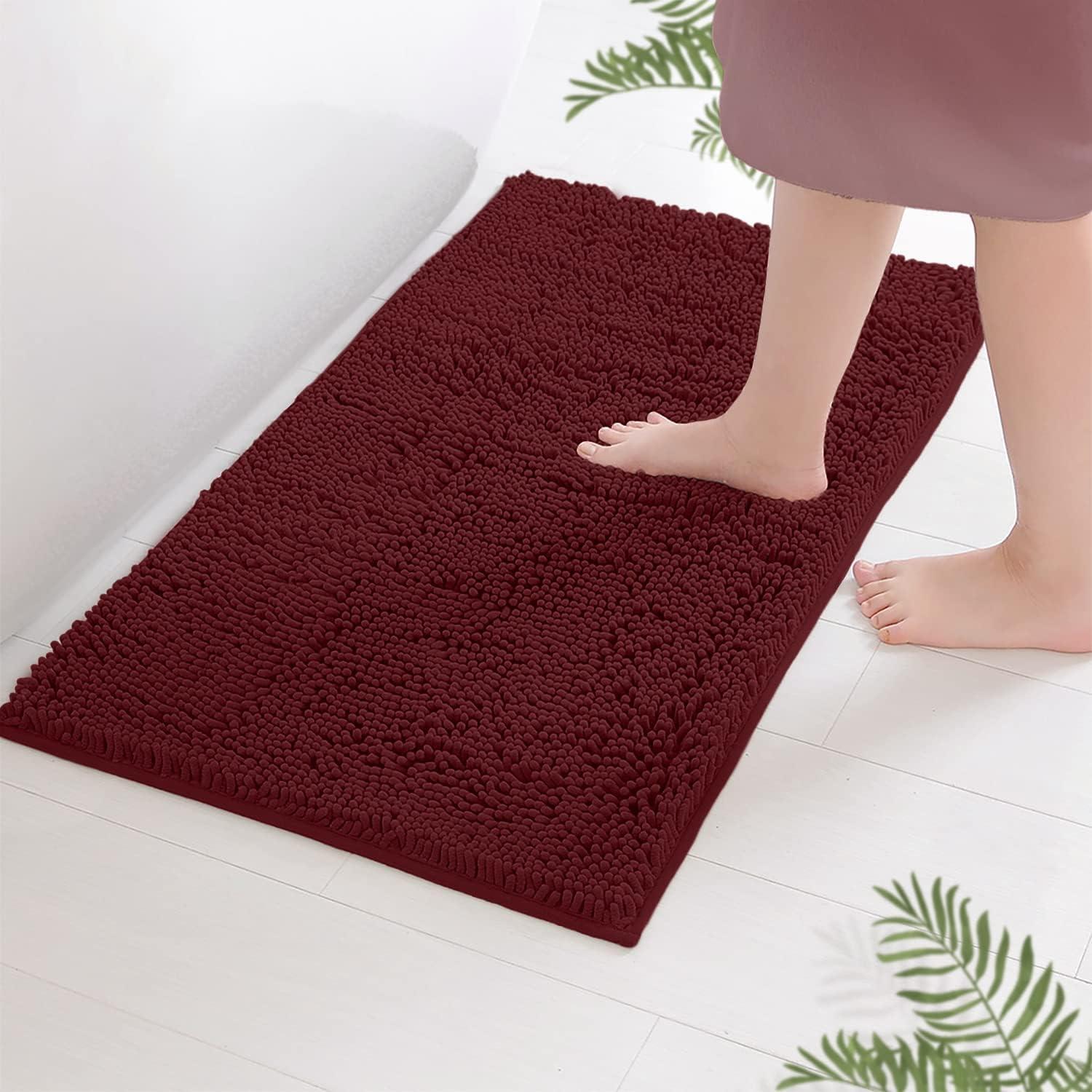 Alfombra de Baño LuxUrux Burdeos 61x43 cm Antideslizante