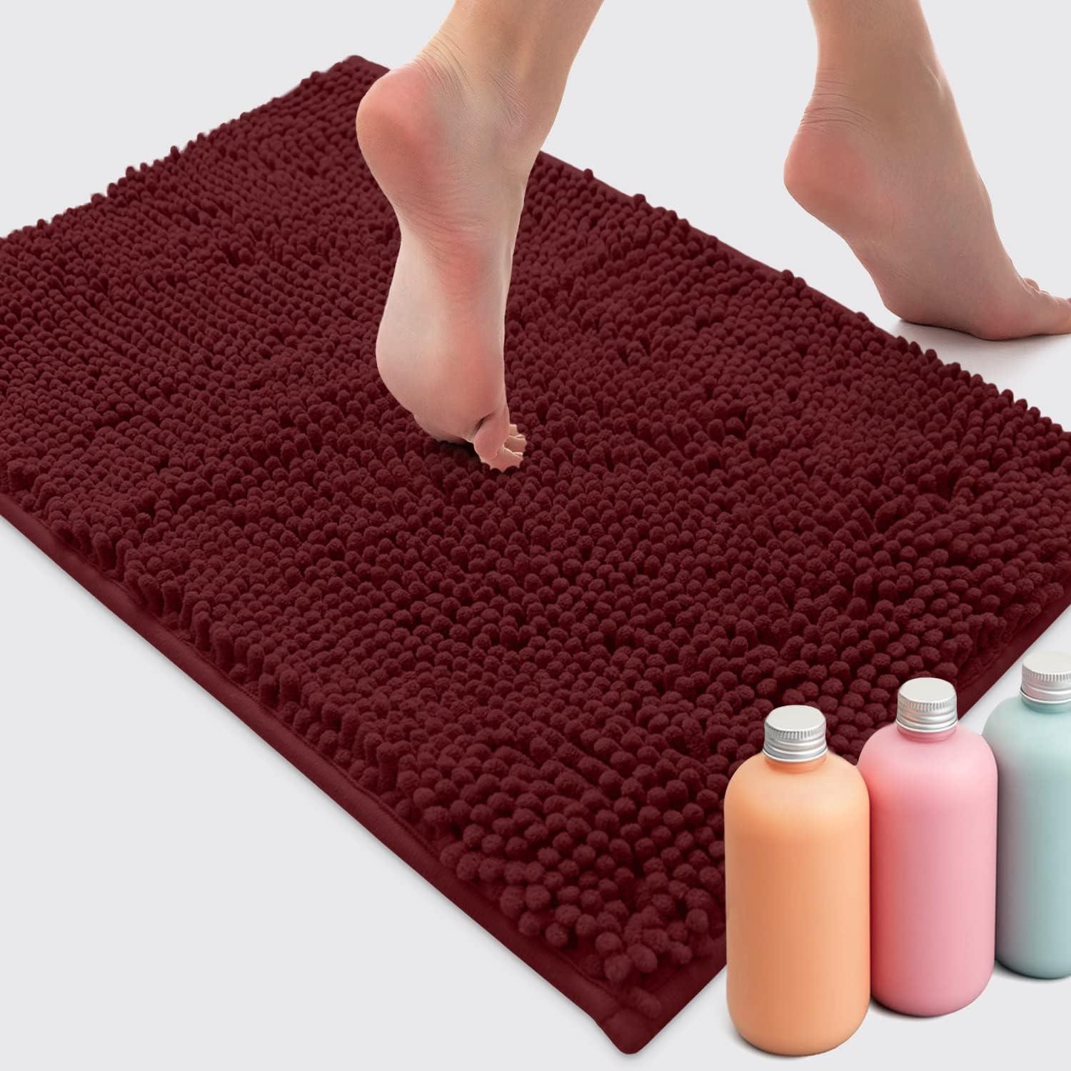 Alfombra de Baño LuxUrux Burdeos 61x43 cm Antideslizante