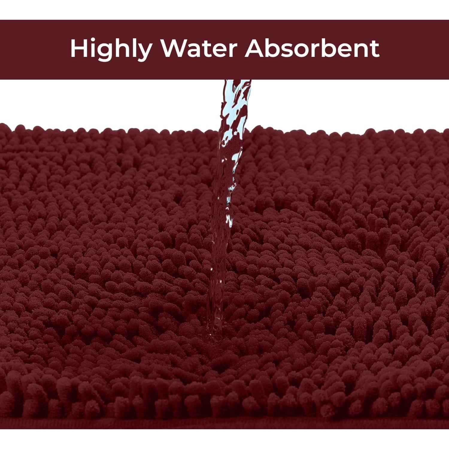 Alfombra de Baño LuxUrux Burdeos 61x43 cm Antideslizante
