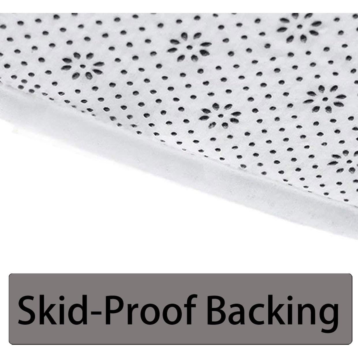 Alfombrilla de baño MERCHR rosa floral 43x74 cm antideslizante