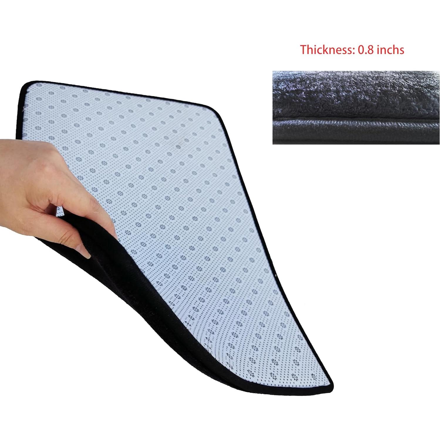 Alfombra de Baño Genérico 61x41 cm Antideslizante Negra