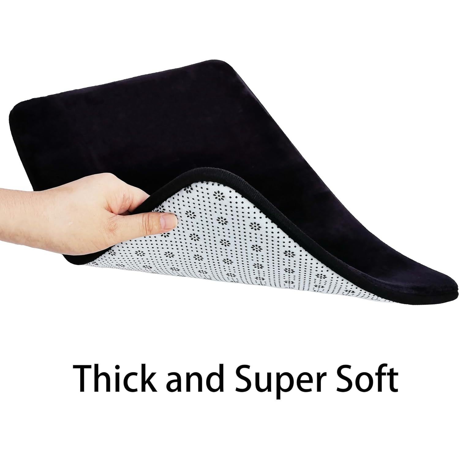 Alfombra de Baño Genérico 61x41 cm Antideslizante Negra