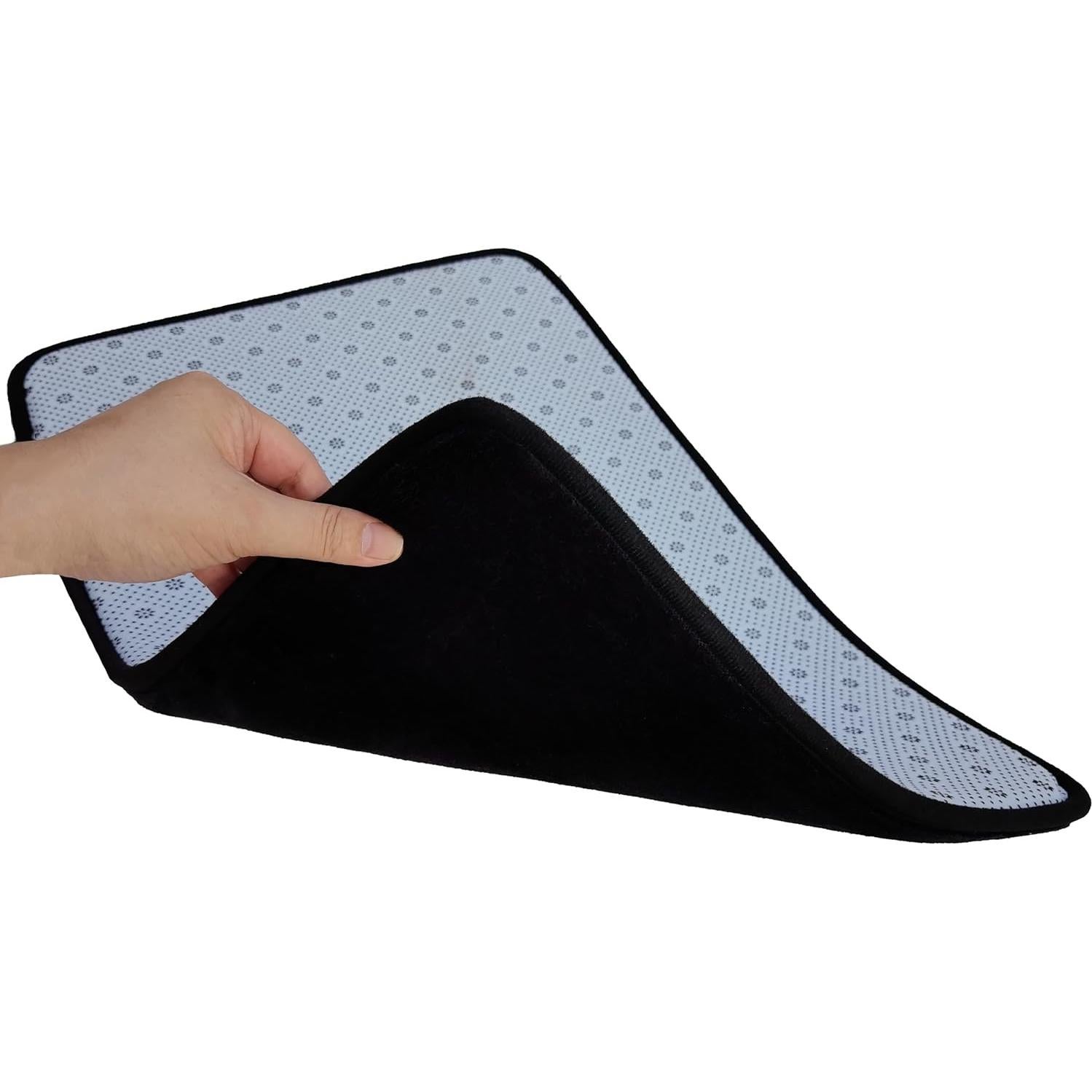 Alfombra de Baño Genérico 61x41 cm Antideslizante Negra