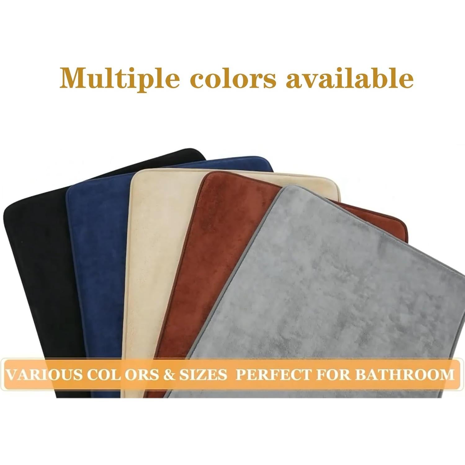 Alfombra de Baño Genérico 61x41 cm Antideslizante Negra