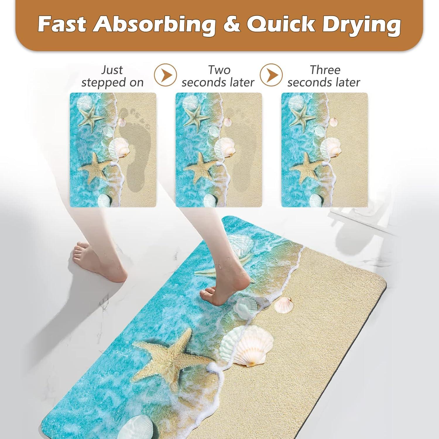 Alfombrilla de baño costera APROPHIC 40x61 cm antideslizante