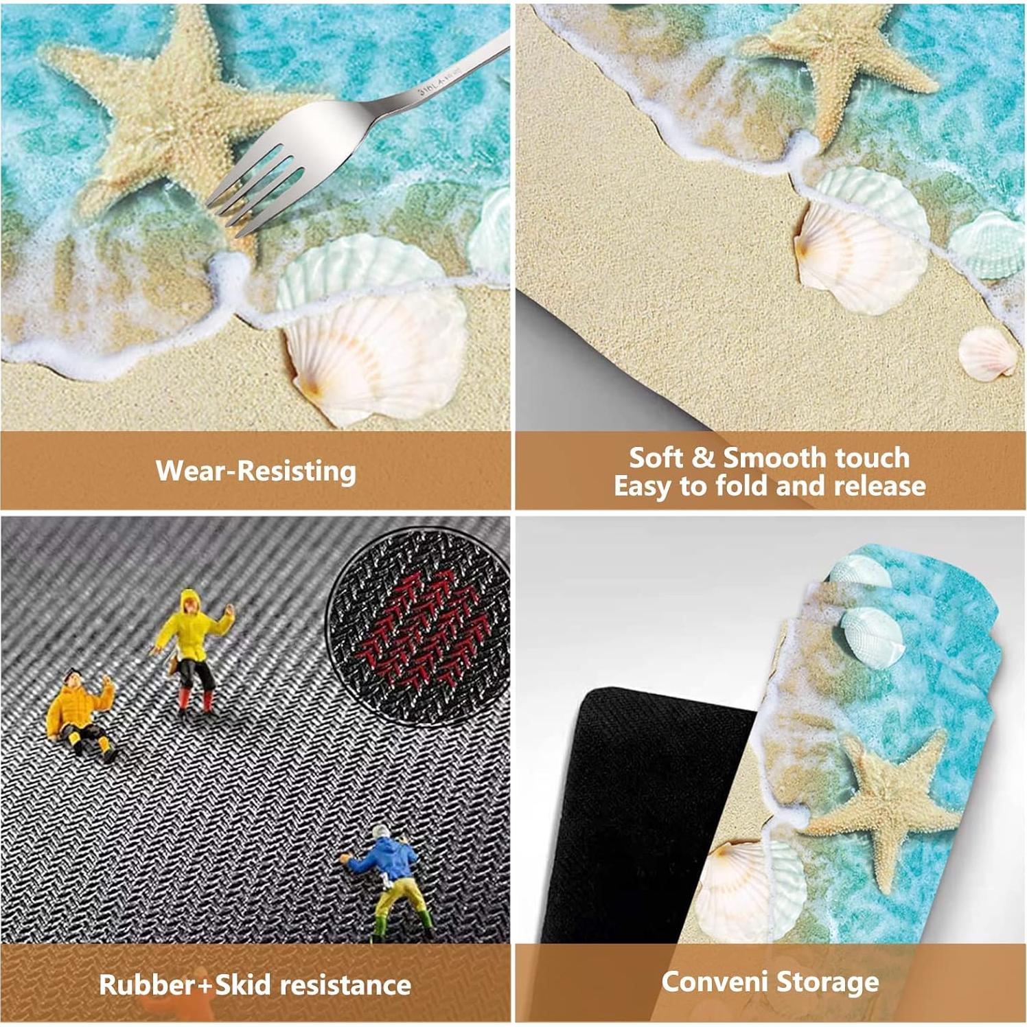 Alfombrilla de baño costera APROPHIC 40x61 cm antideslizante