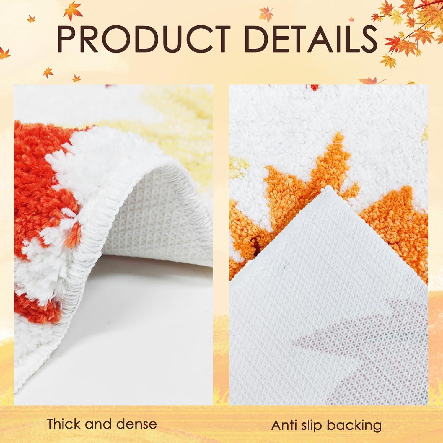 Alfombra de Baño Mocsicka 61x40cm Naranja Antideslizante