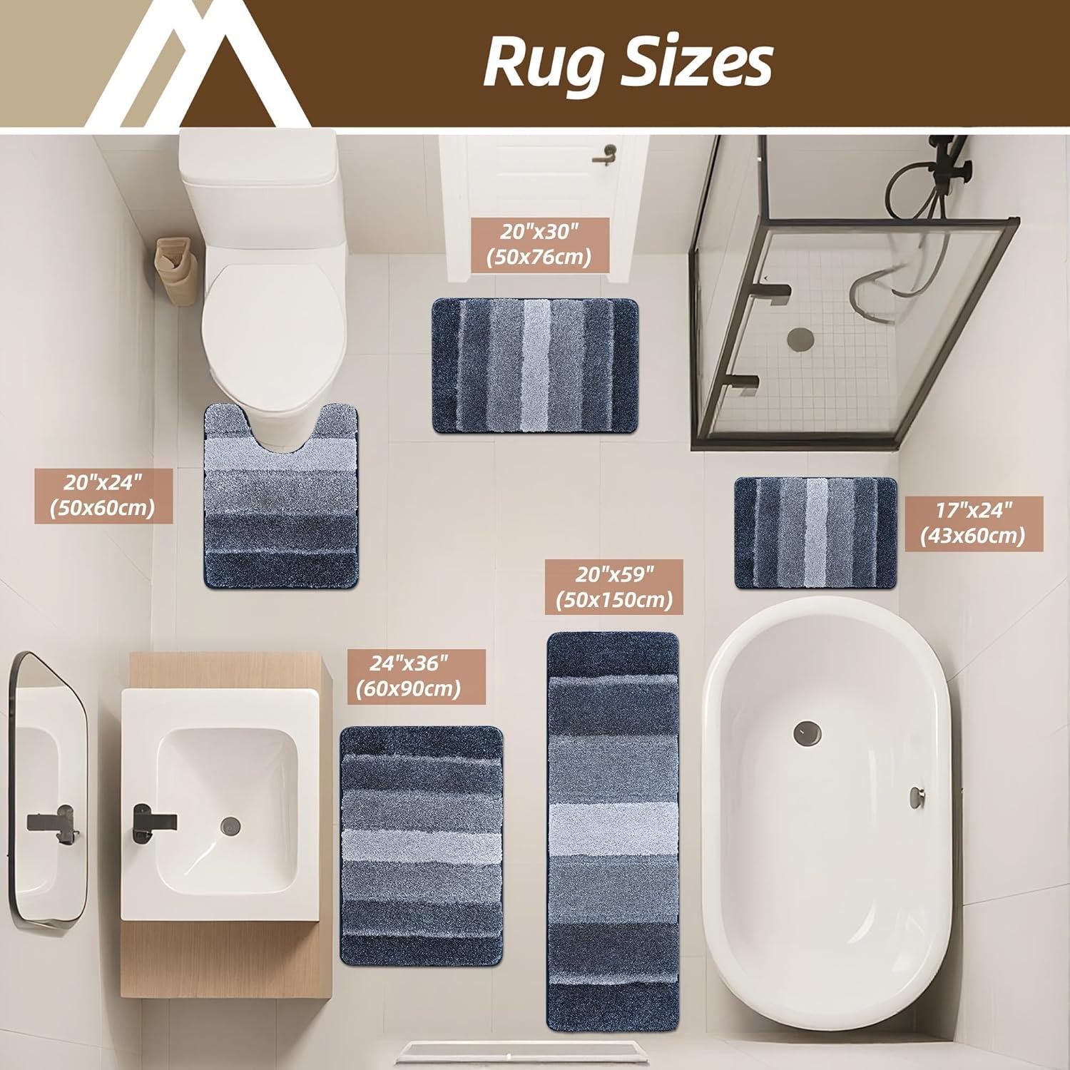 Alfombra de Baño COSY HOMEER 61x43cm Suave Antideslizante