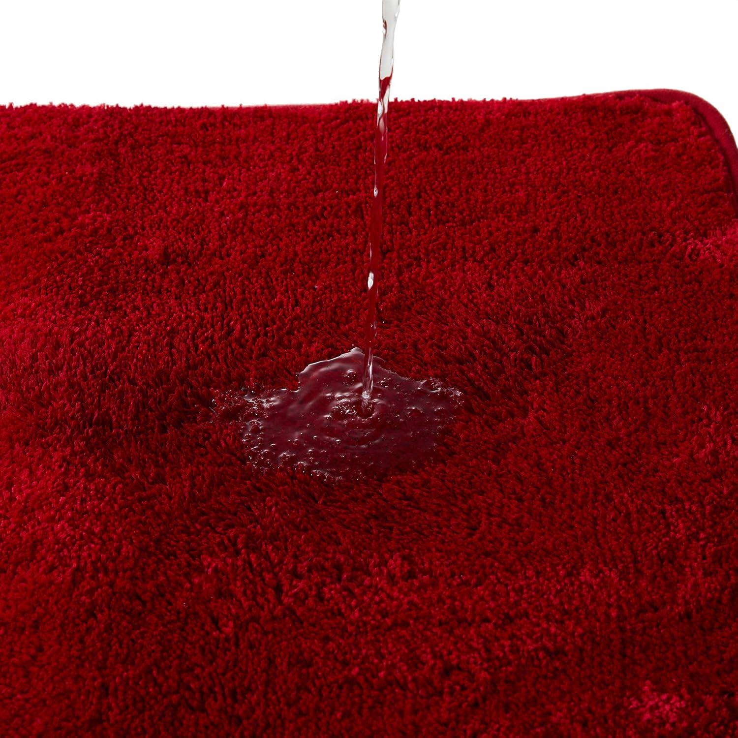Conjunto de Alfombrillas de Baño DSHXL 2 Piezas Rojo Antideslizante