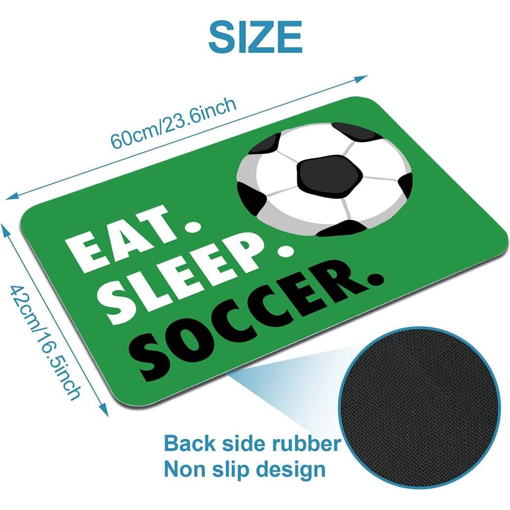 Alfombrilla de Baño Antideslizante HommomH Verde Fútbol 61x43cm