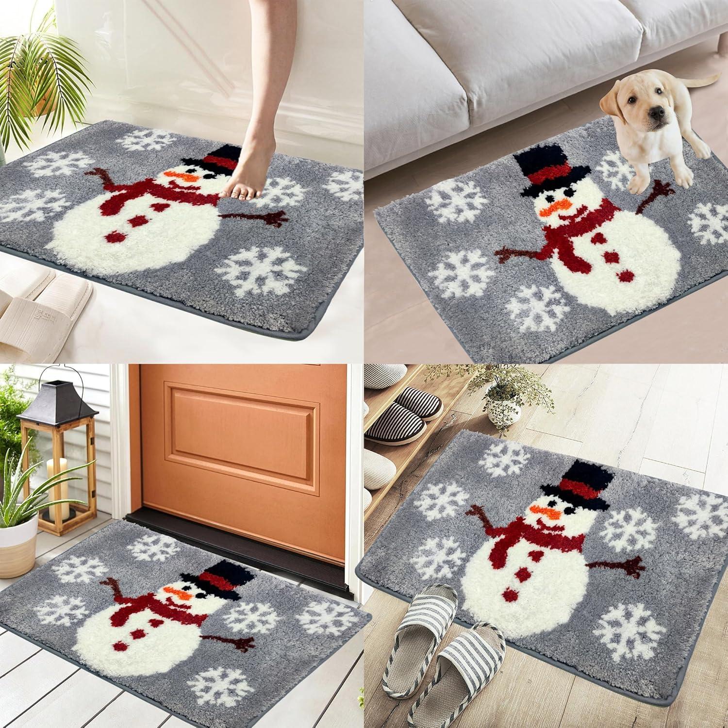 Alfombra de Baño Navideña Pinata Muñeco de Nieve 40x61 cm