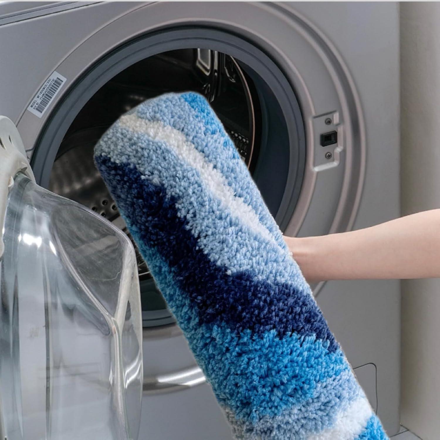 Alfombra de Baño FJMCOZY CR-waveblue2 Azul Onda del Mar 78x51cm