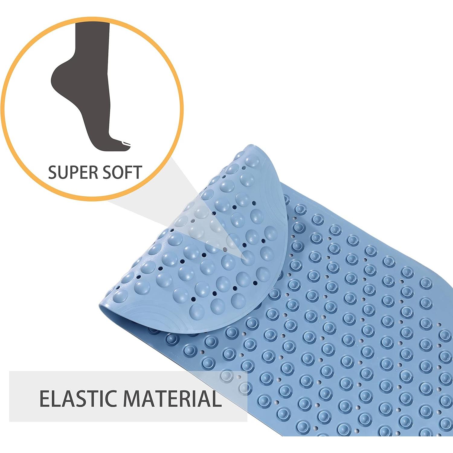 Alfombra de Baño Antideslizante Mantto 89x41cm Azul TPE