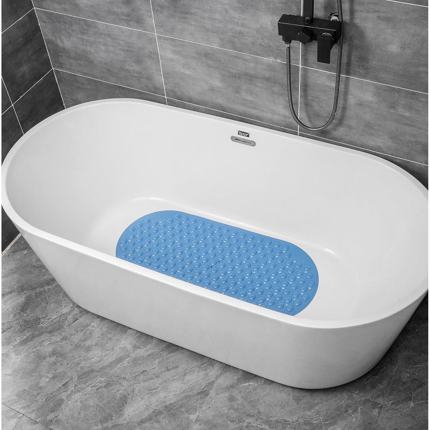 Alfombra de Baño Antideslizante Mantto 89x41cm Azul TPE