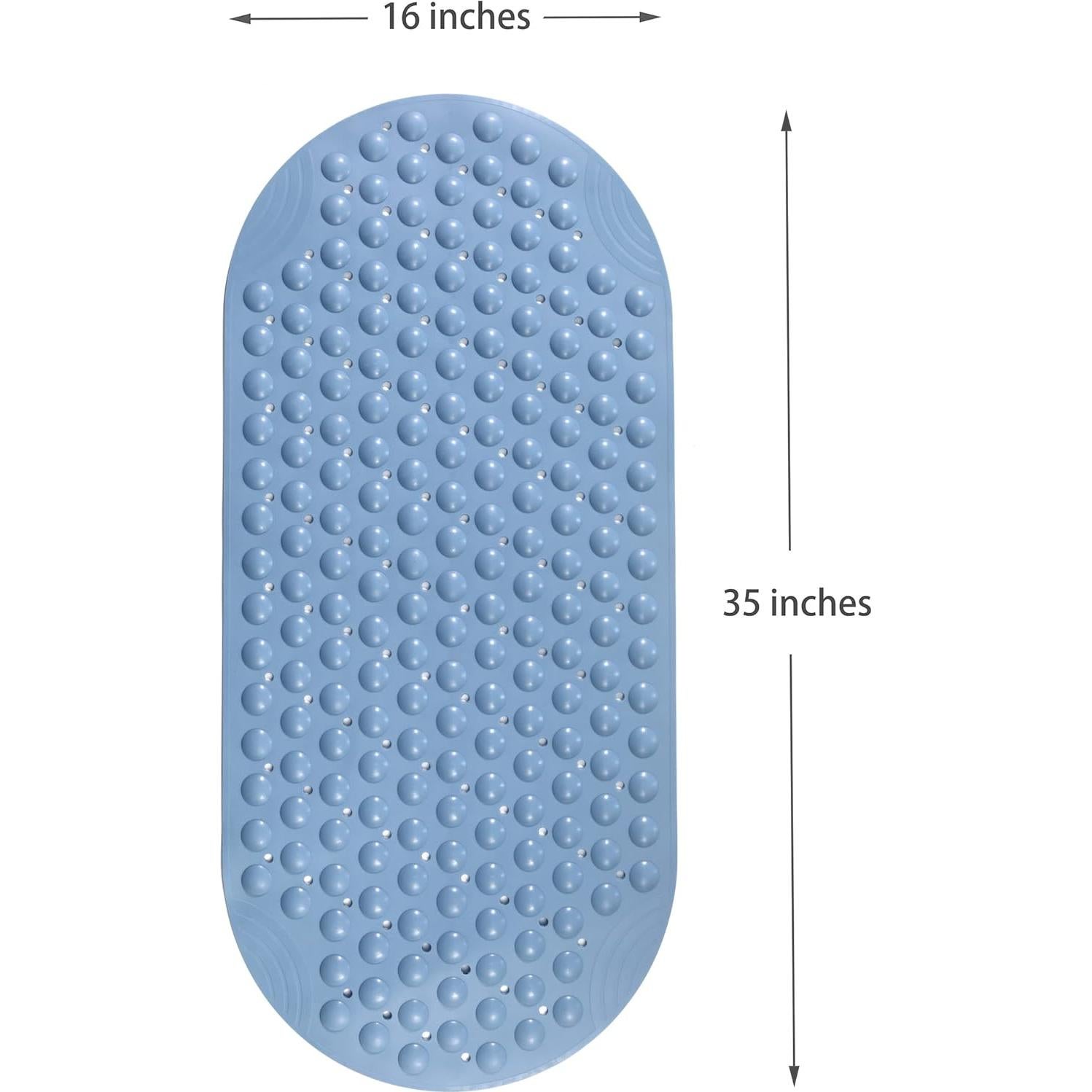 Alfombra de Baño Antideslizante Mantto 89x41cm Azul TPE