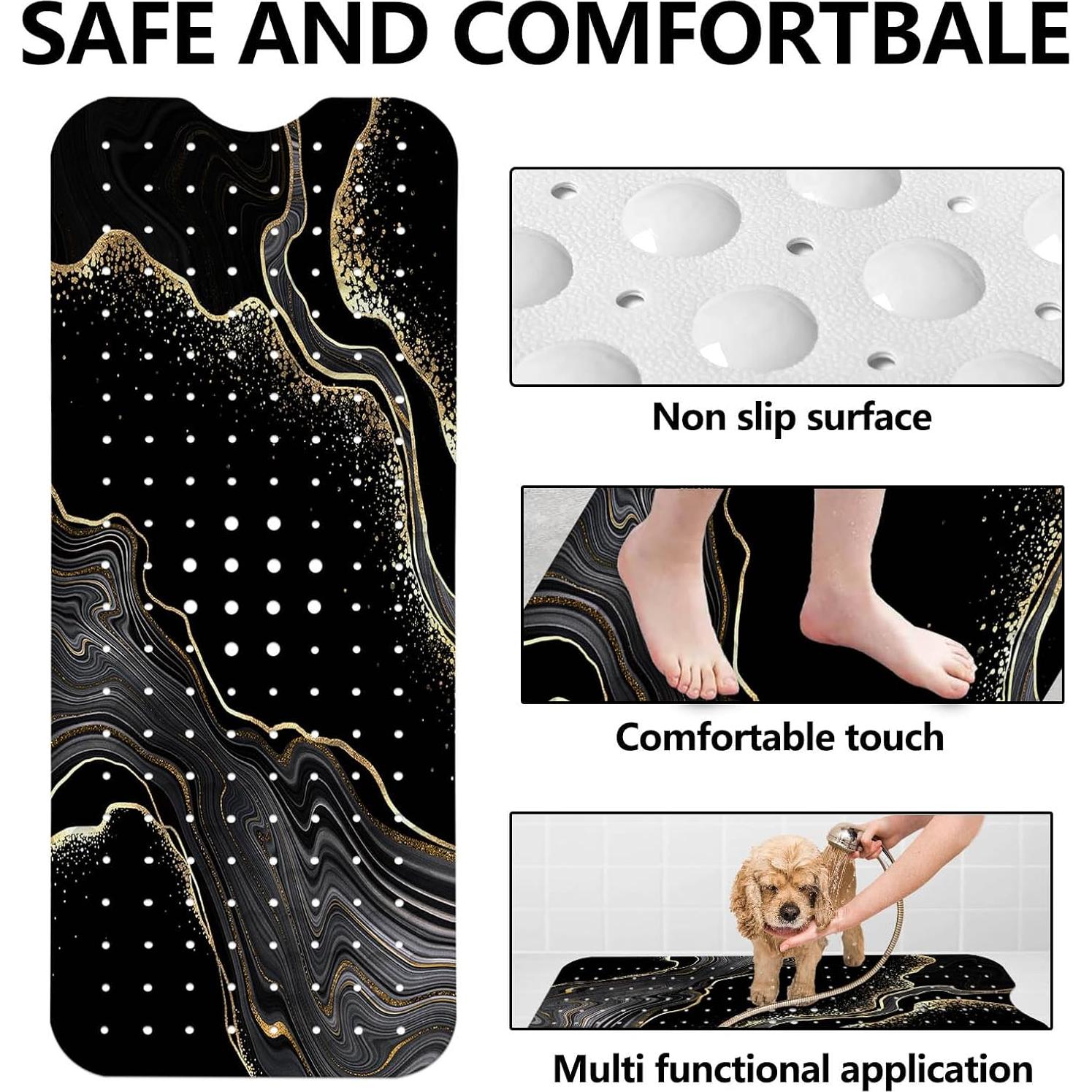 Alfombrilla de Baño Antideslizante Lnond 101.6x40.6cm Mármol