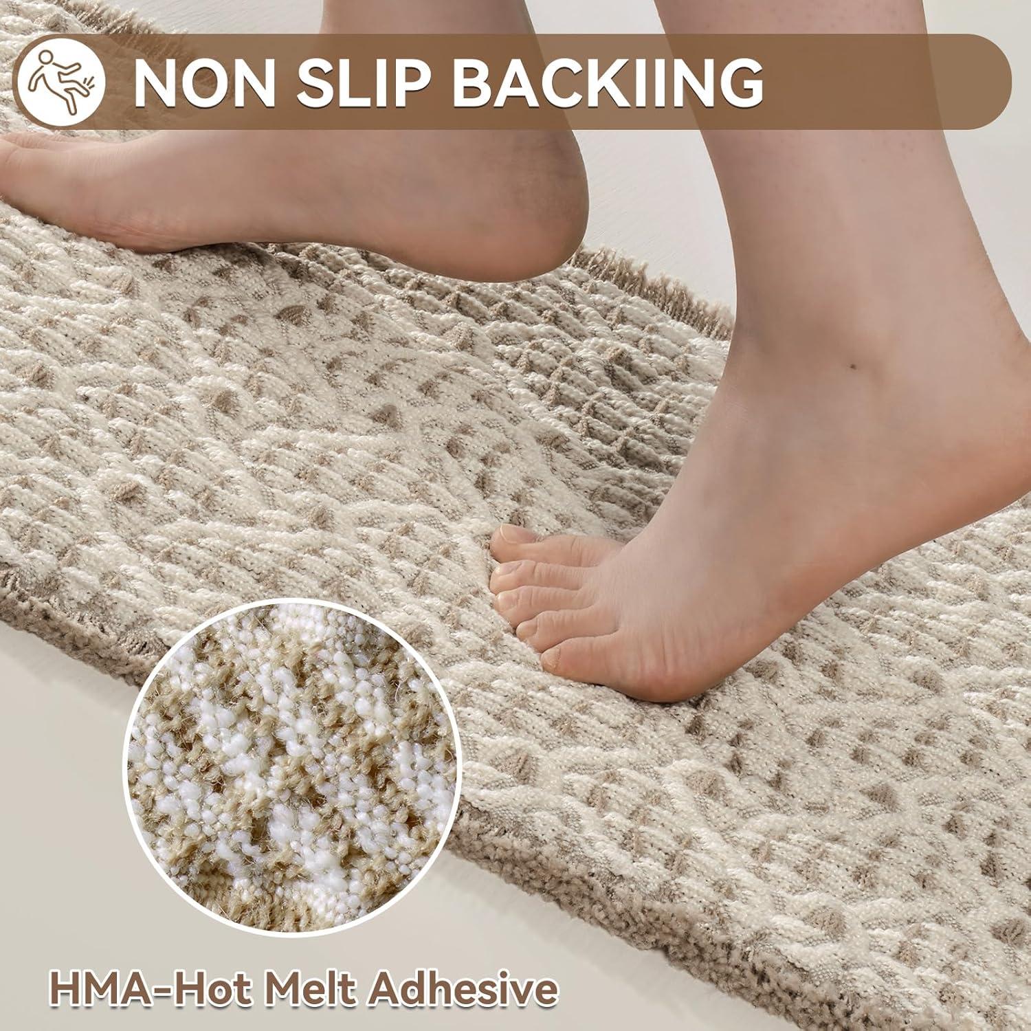 Alfombra de Baño QiCaiJia Waffle 43x61 cm Antideslizante