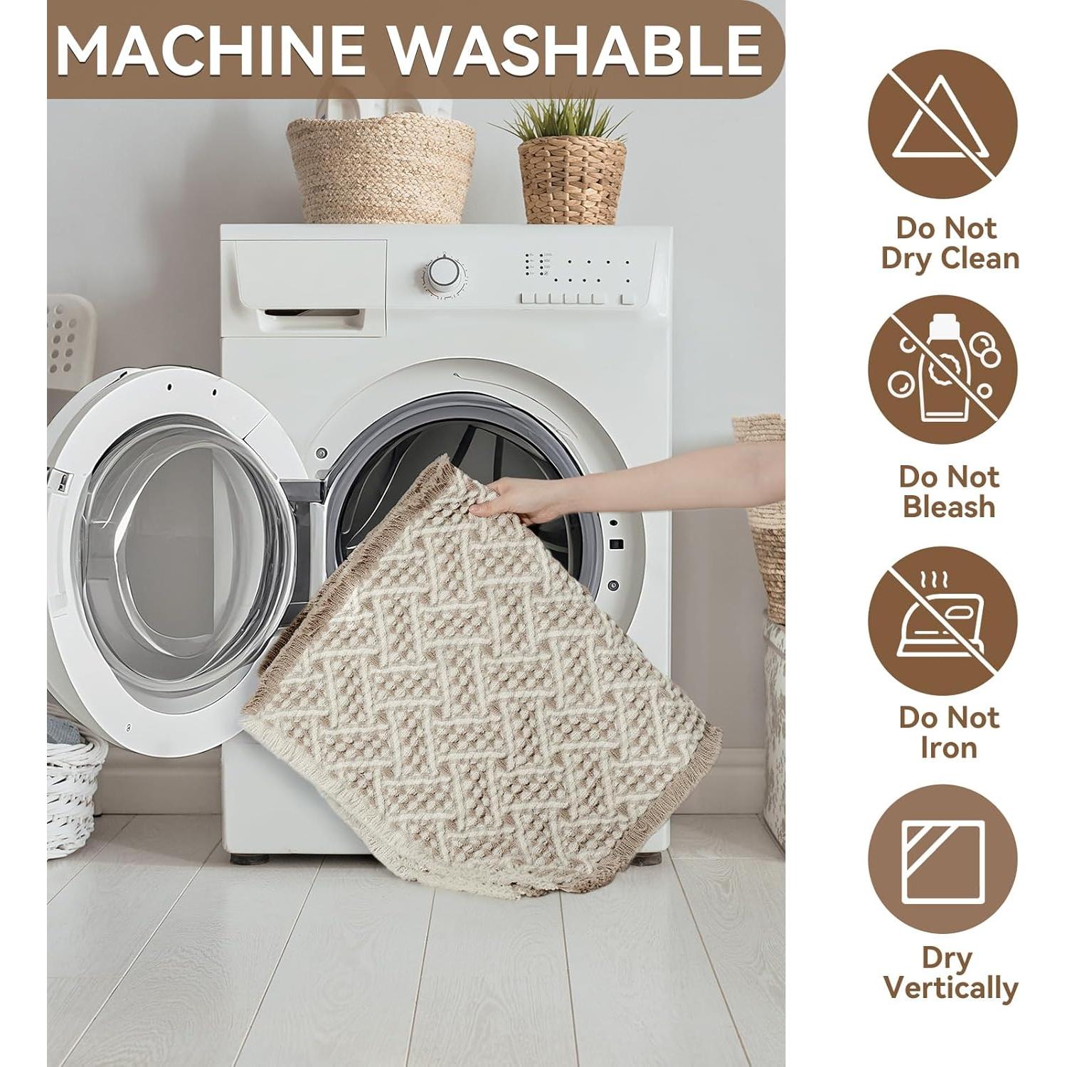 Alfombra de Baño QiCaiJia Waffle 43x61 cm Antideslizante