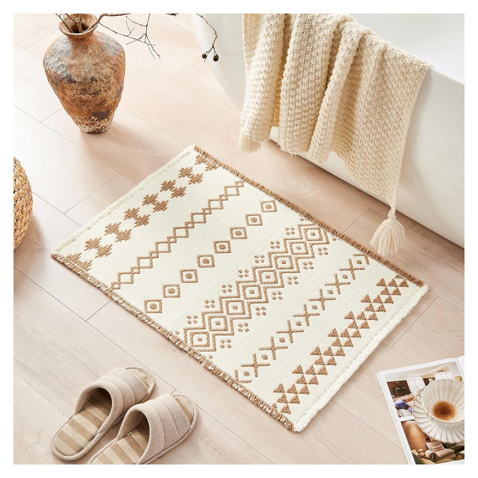 Alfombra de Baño Douceur Boho Antideslizante 40x60 cm