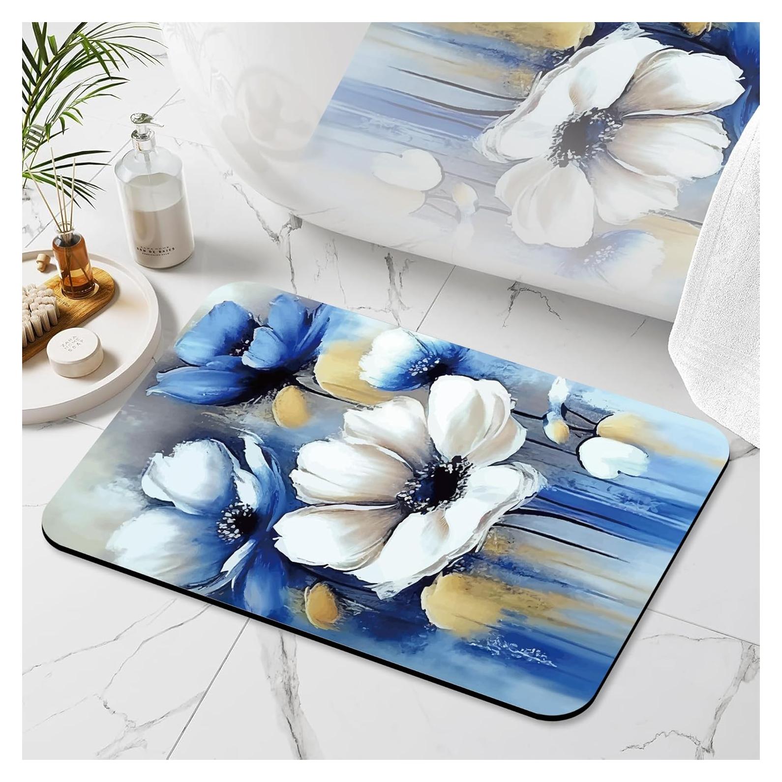 Alfombra de Baño Antideslizante Identiy 43x74 cm Floral