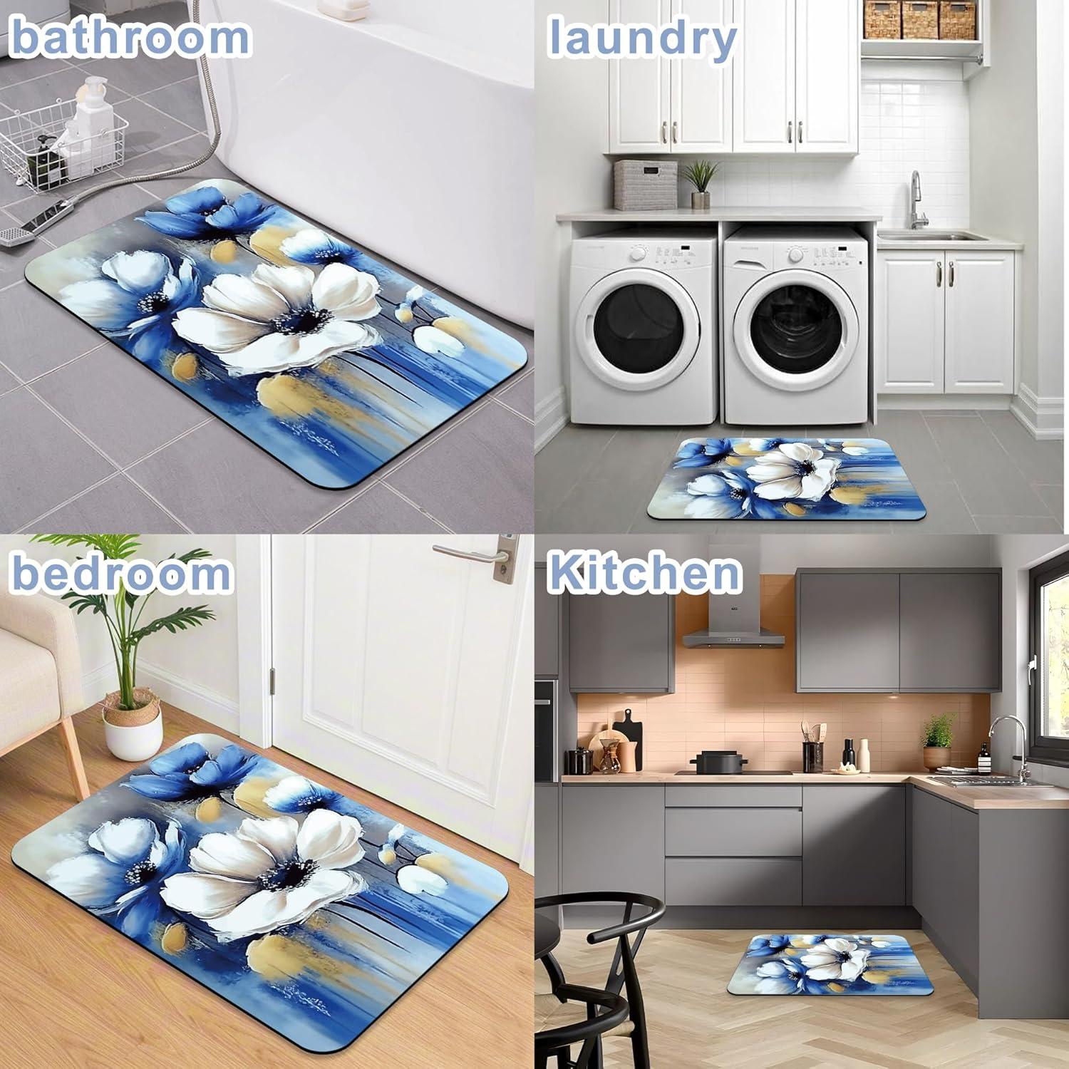 Alfombra de Baño Antideslizante Identiy 43x74 cm Floral