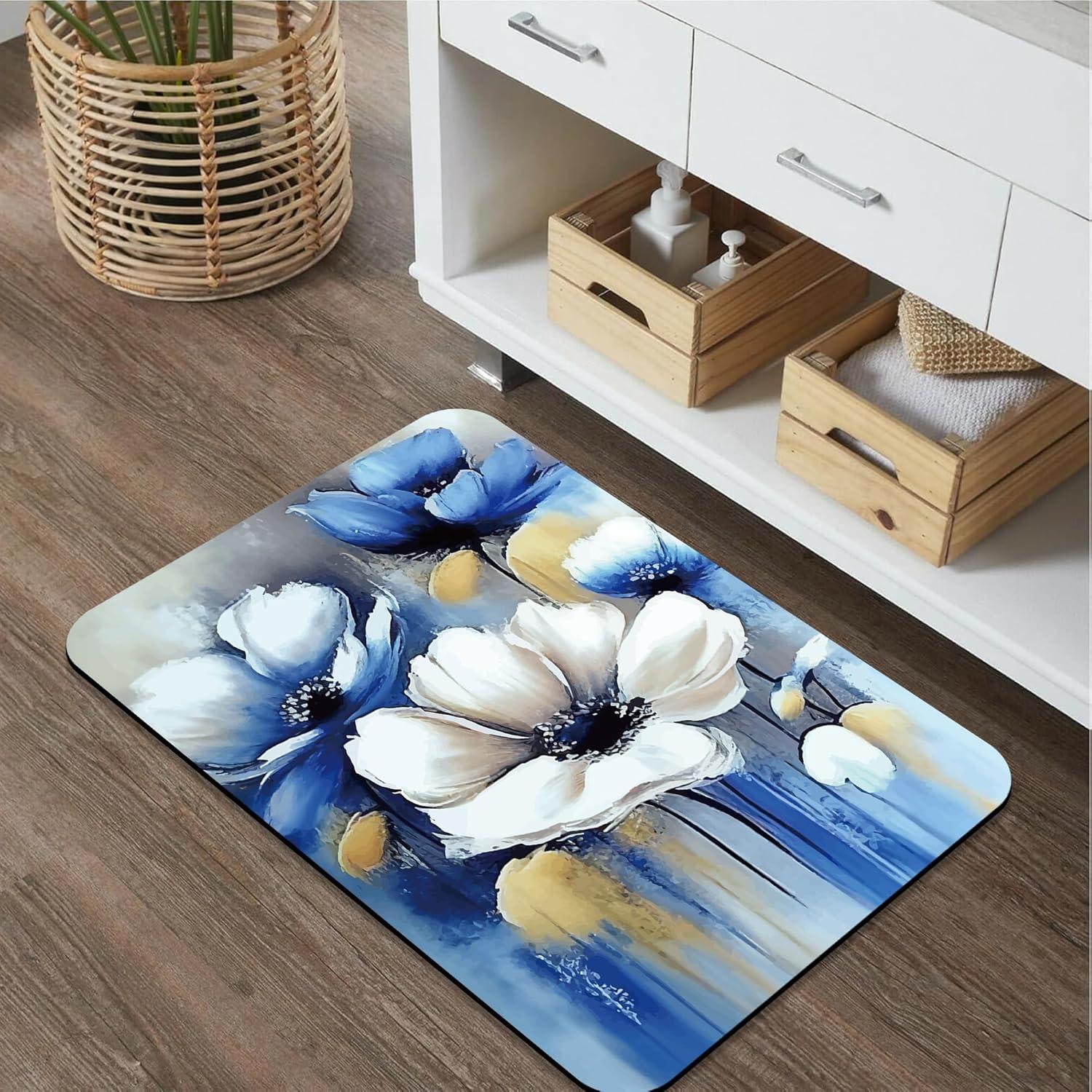 Alfombra de Baño Antideslizante Identiy 43x74 cm Floral