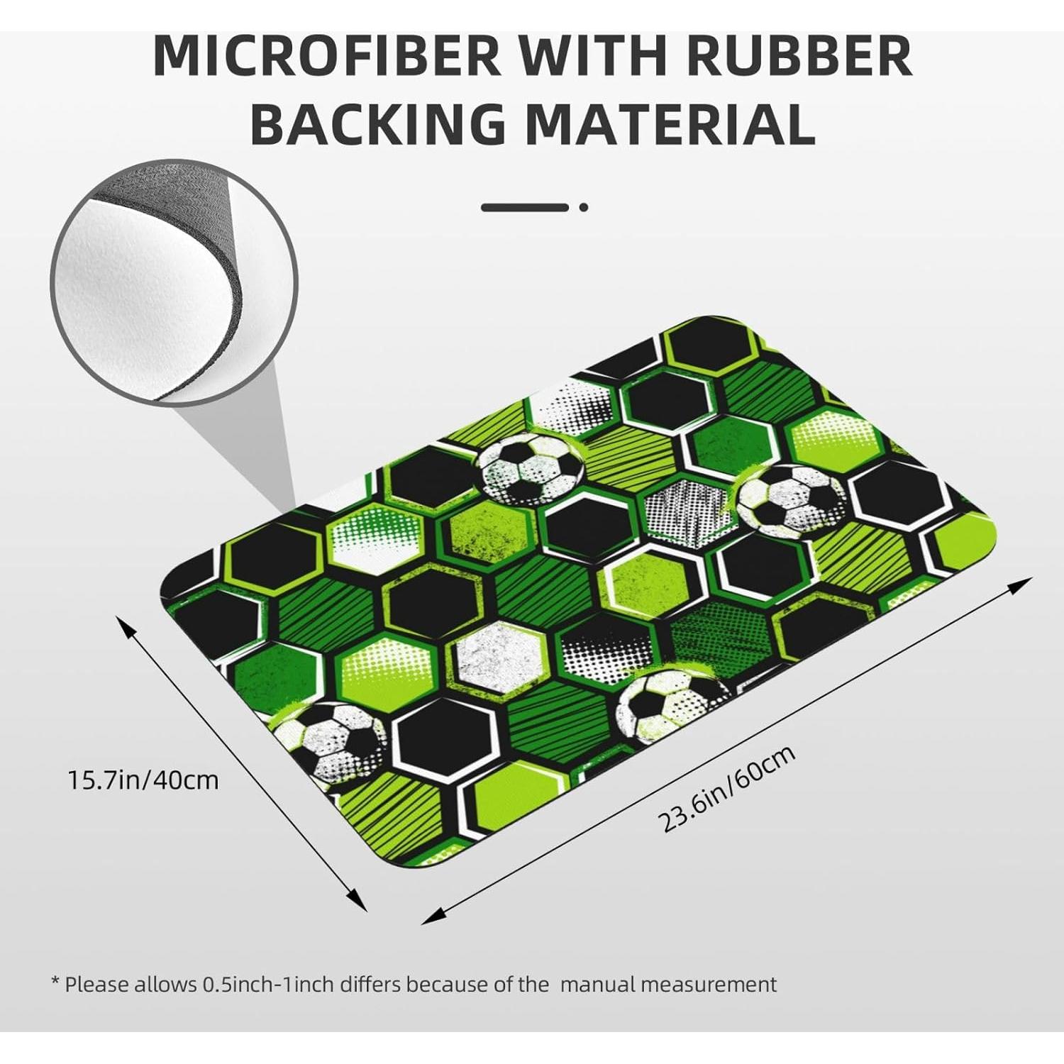 Alfombra de Baño Jbofyee Geometría de Fútbol 40x60 cm