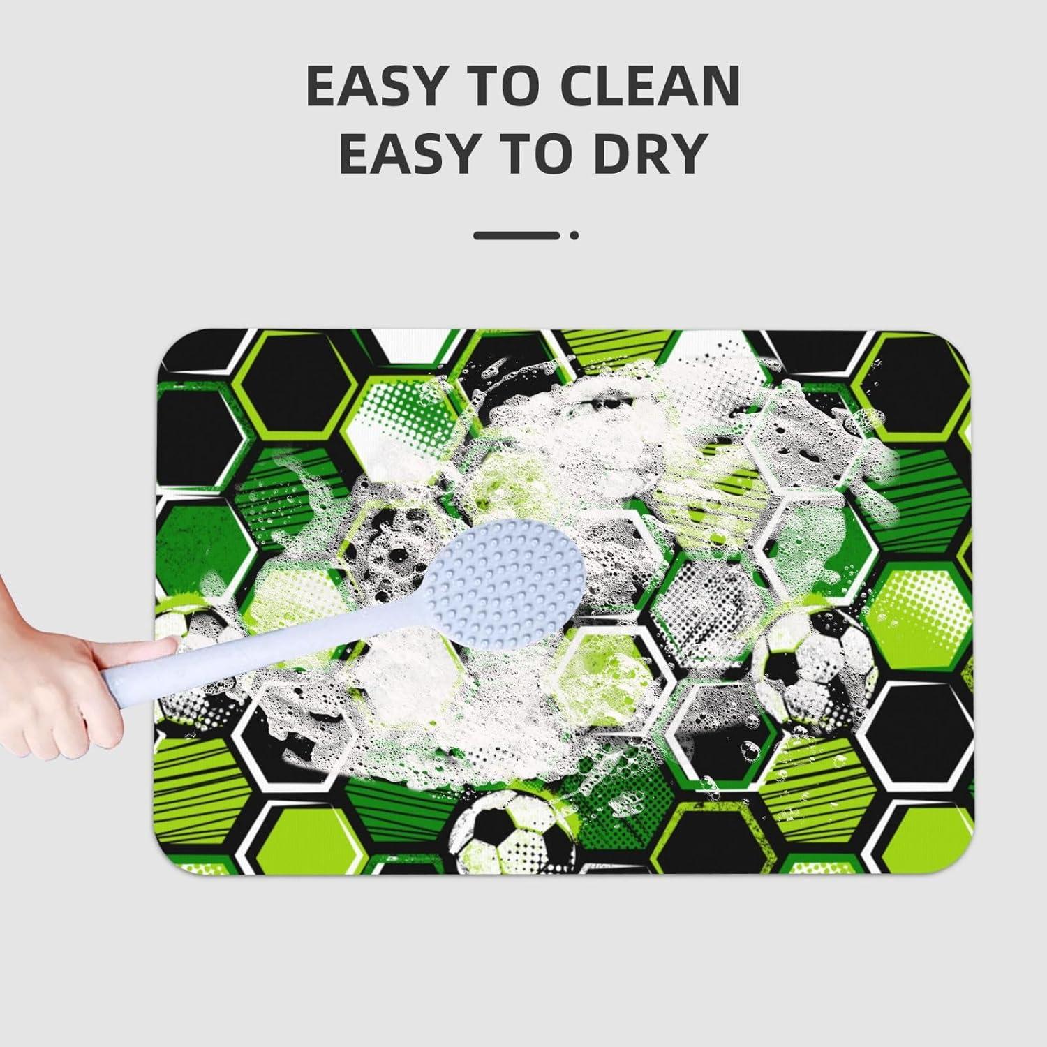 Alfombra de Baño Jbofyee Geometría de Fútbol 40x60 cm