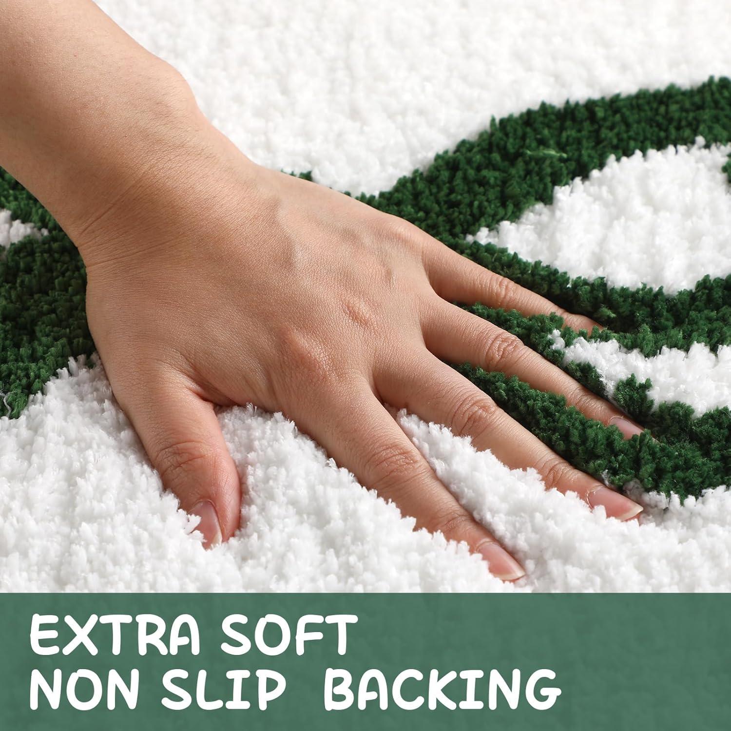 Alfombra de Baño Antideslizante Verde Tinideya 41x61 cm