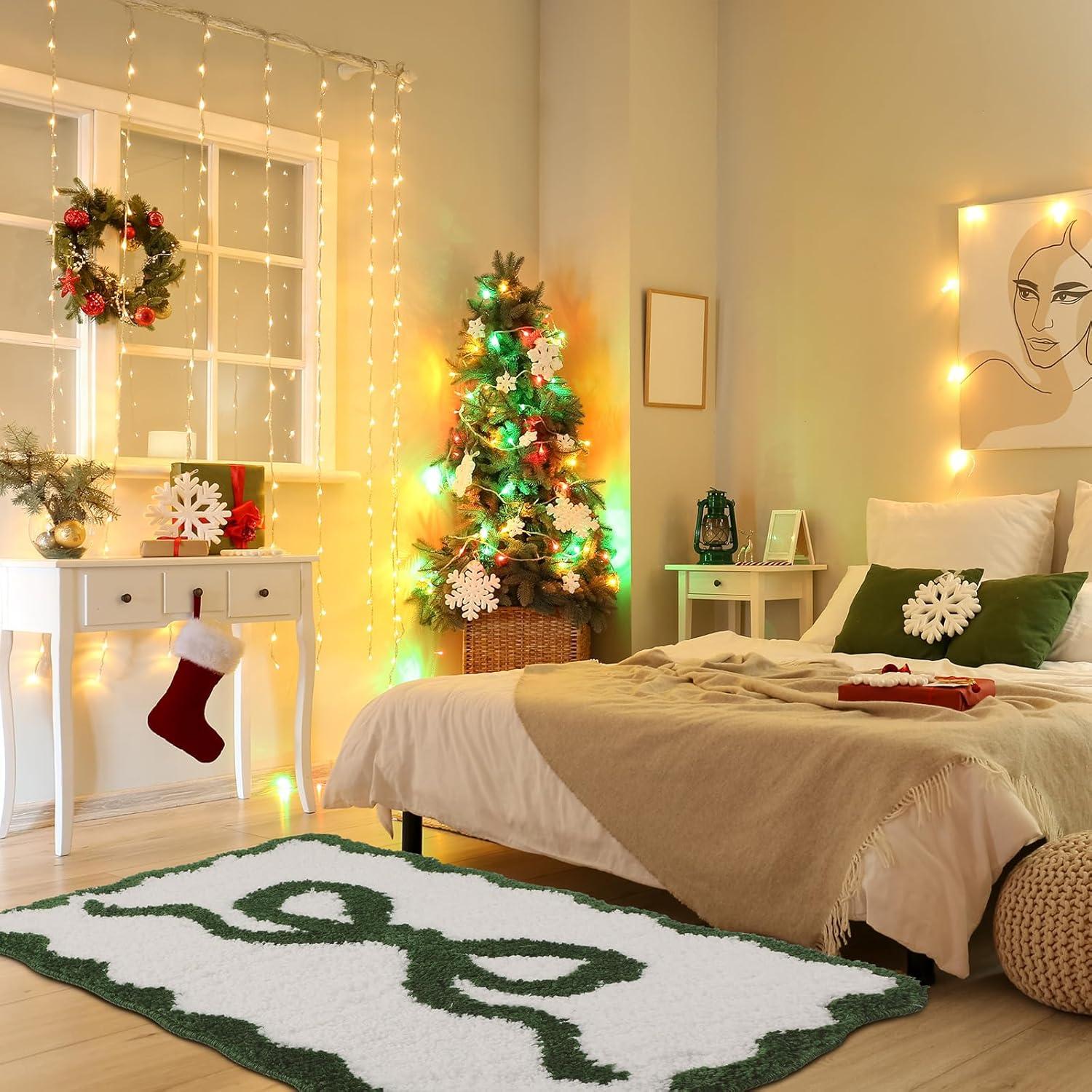 Alfombra de Baño Antideslizante Verde Tinideya 41x61 cm