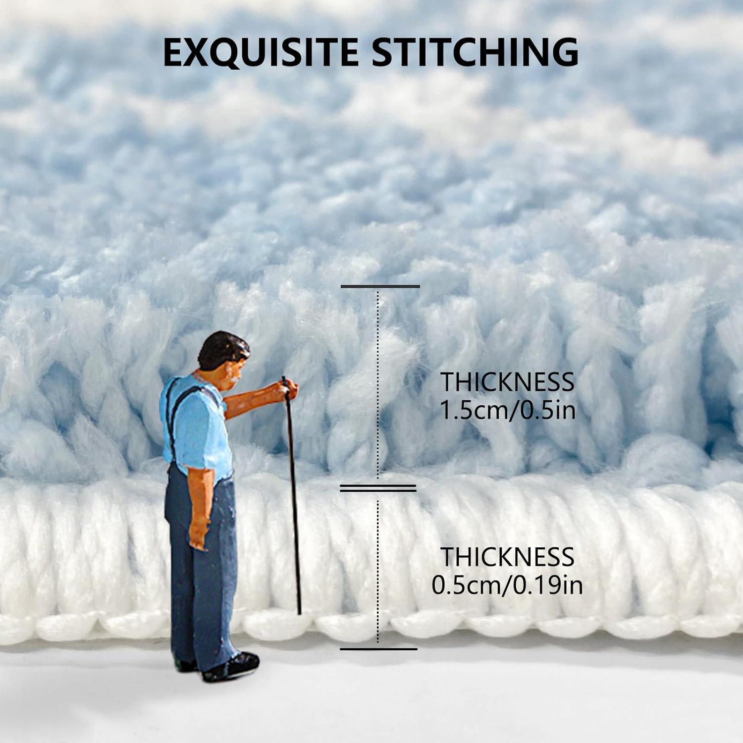 Alfombrilla de baño antideslizante APROPHIC 43x61 cm azul