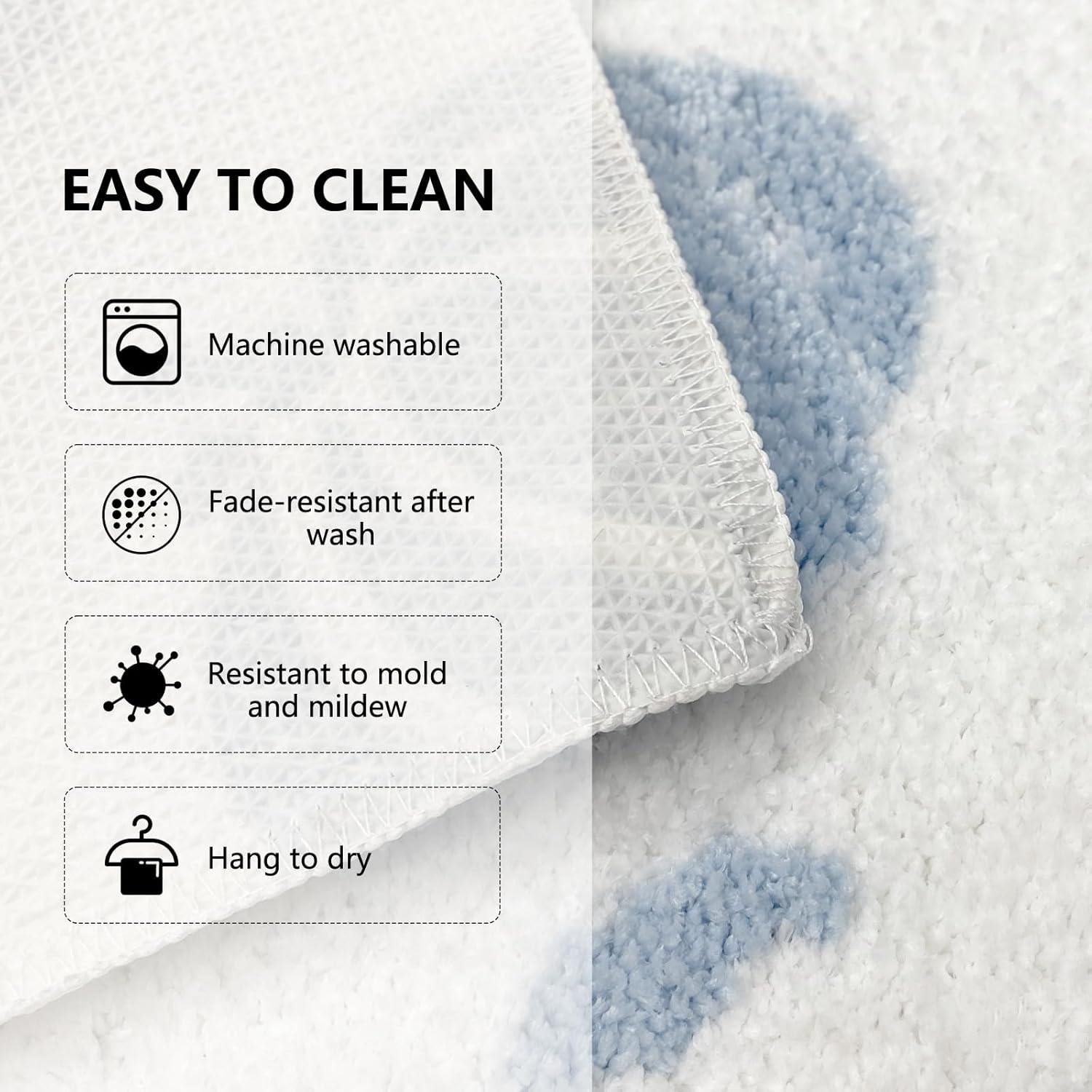 Alfombrilla de baño antideslizante APROPHIC 43x61 cm azul