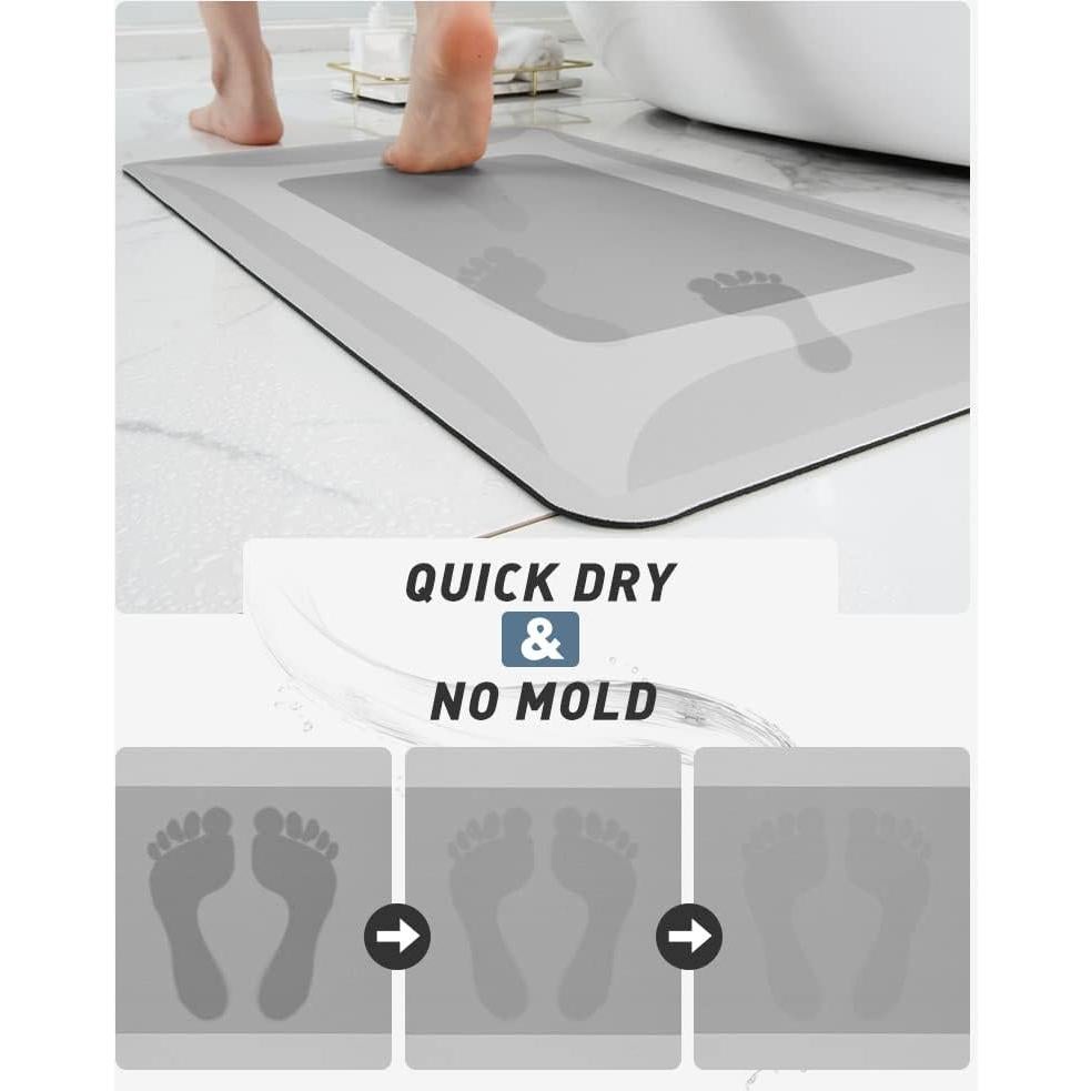 Alfombra de Baño SIXHOME Gris 68.58x44.45 cm Antideslizante