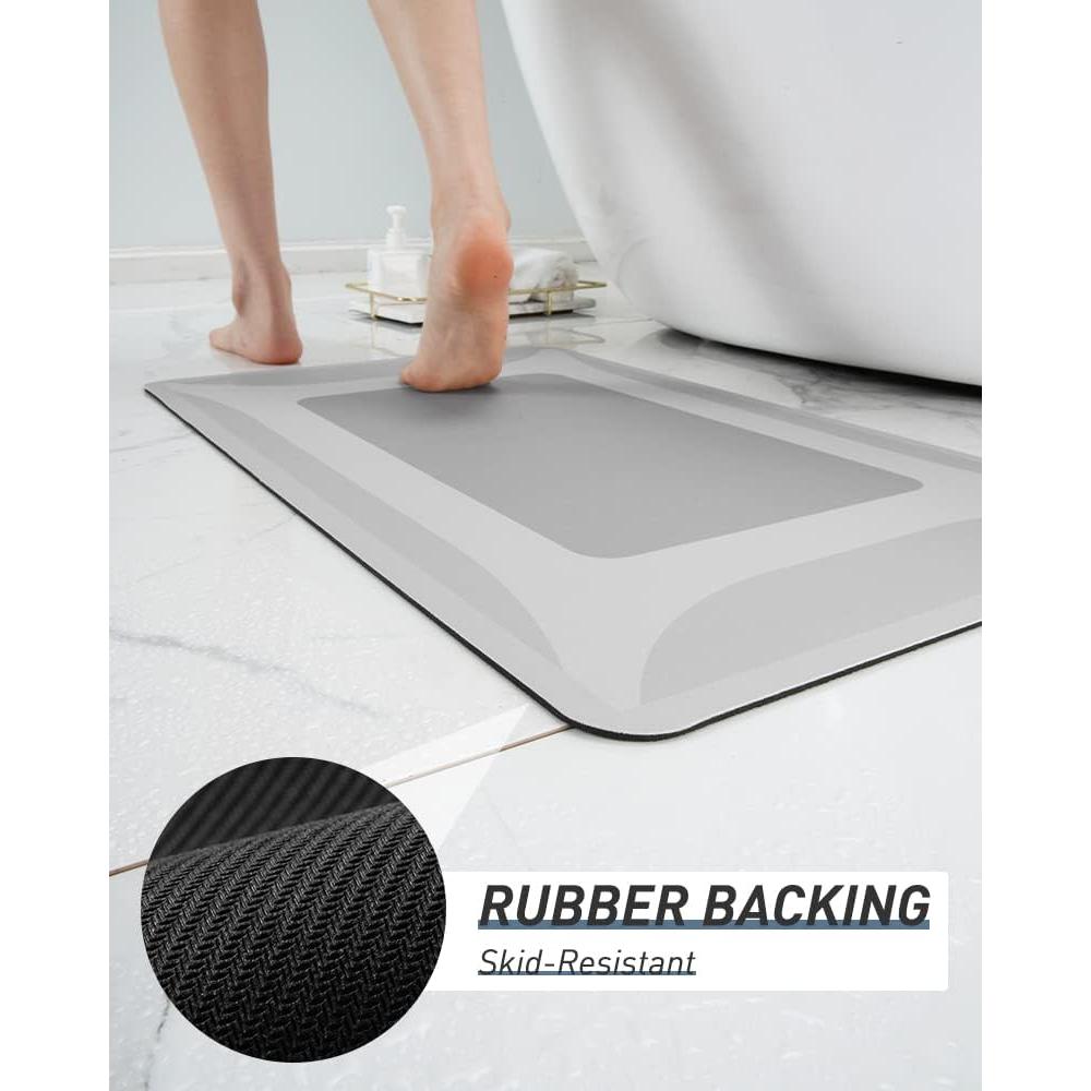 Alfombra de Baño SIXHOME Gris 68.58x44.45 cm Antideslizante