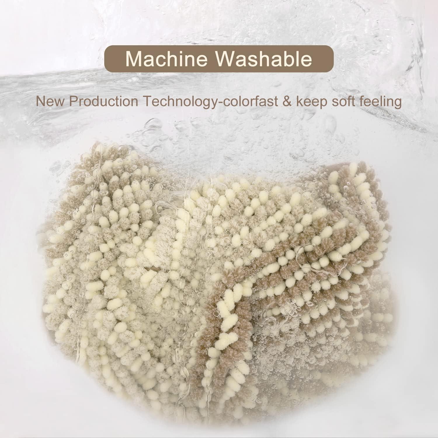 Alfombra de Baño Antideslizante BSICPRO 152x55cm Chenilla